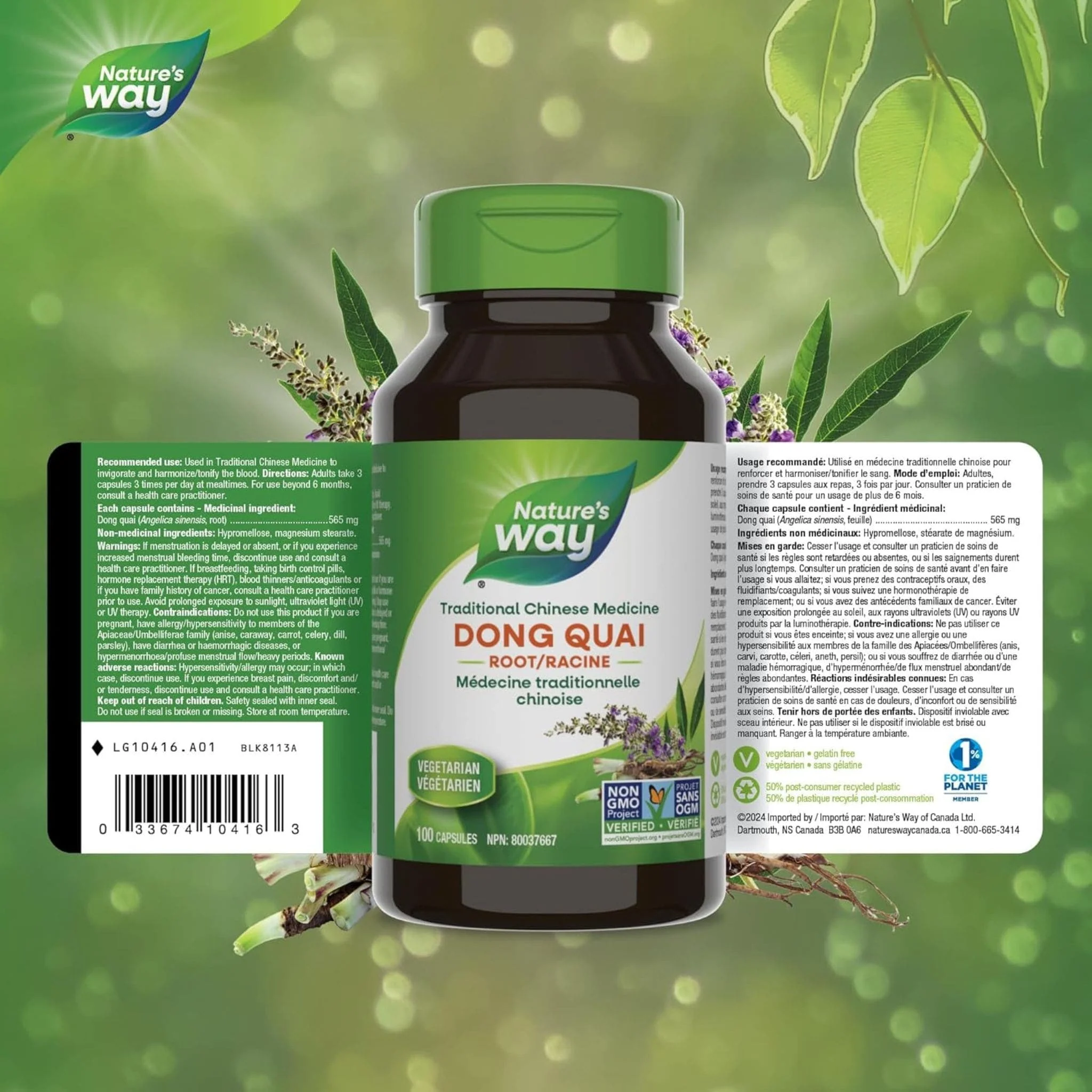 Nature's Way Dong Quai Root, 100 Capsules - Image 2