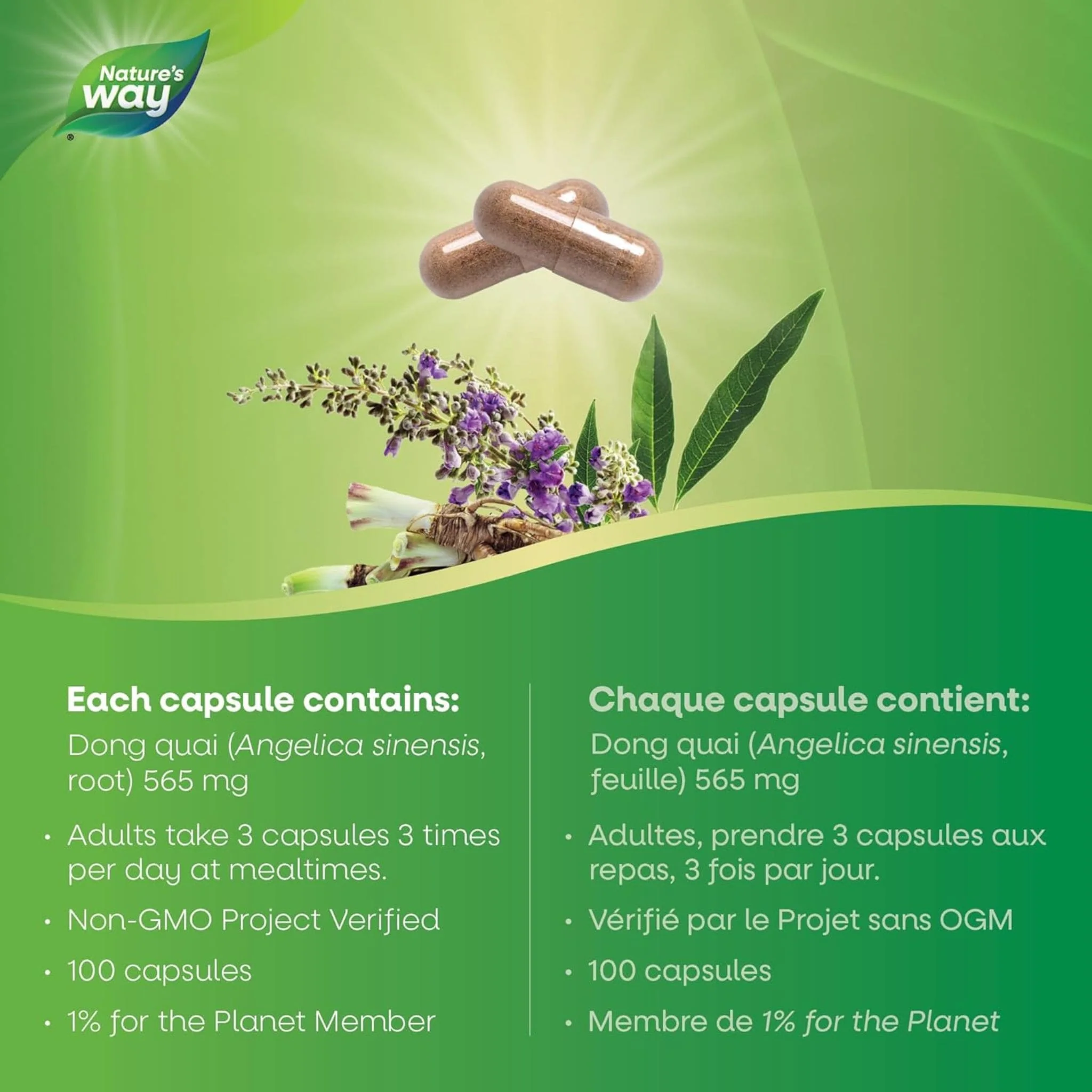 Nature's Way Dong Quai Root, 100 Capsules - Image 5