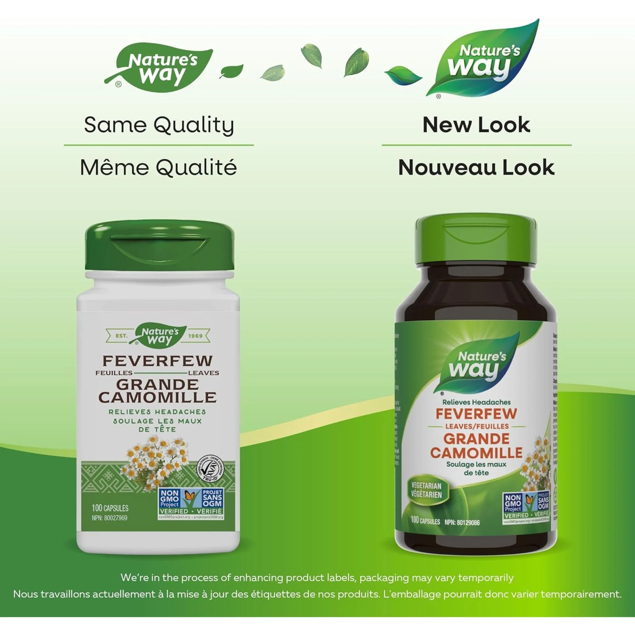 Nature's Way Feverfew Leaves 380mg, 100 Vegetable Capsules - Image 7