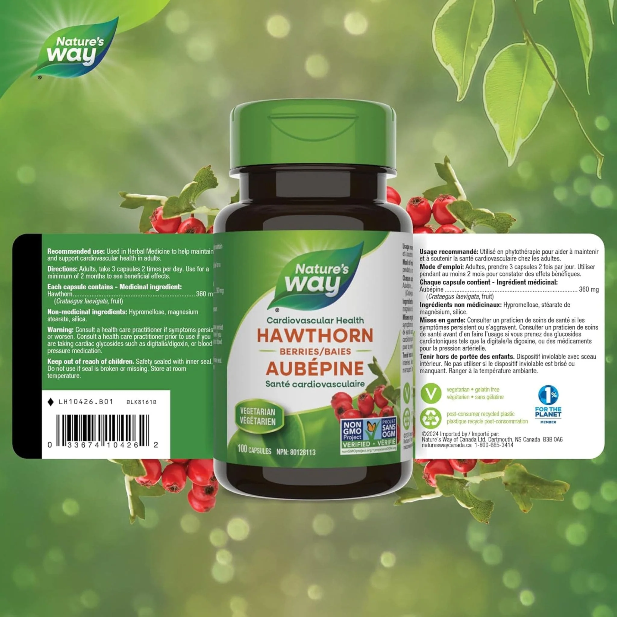 Nature's Way Hawthorn Berries 360mg Capsules - Image 2