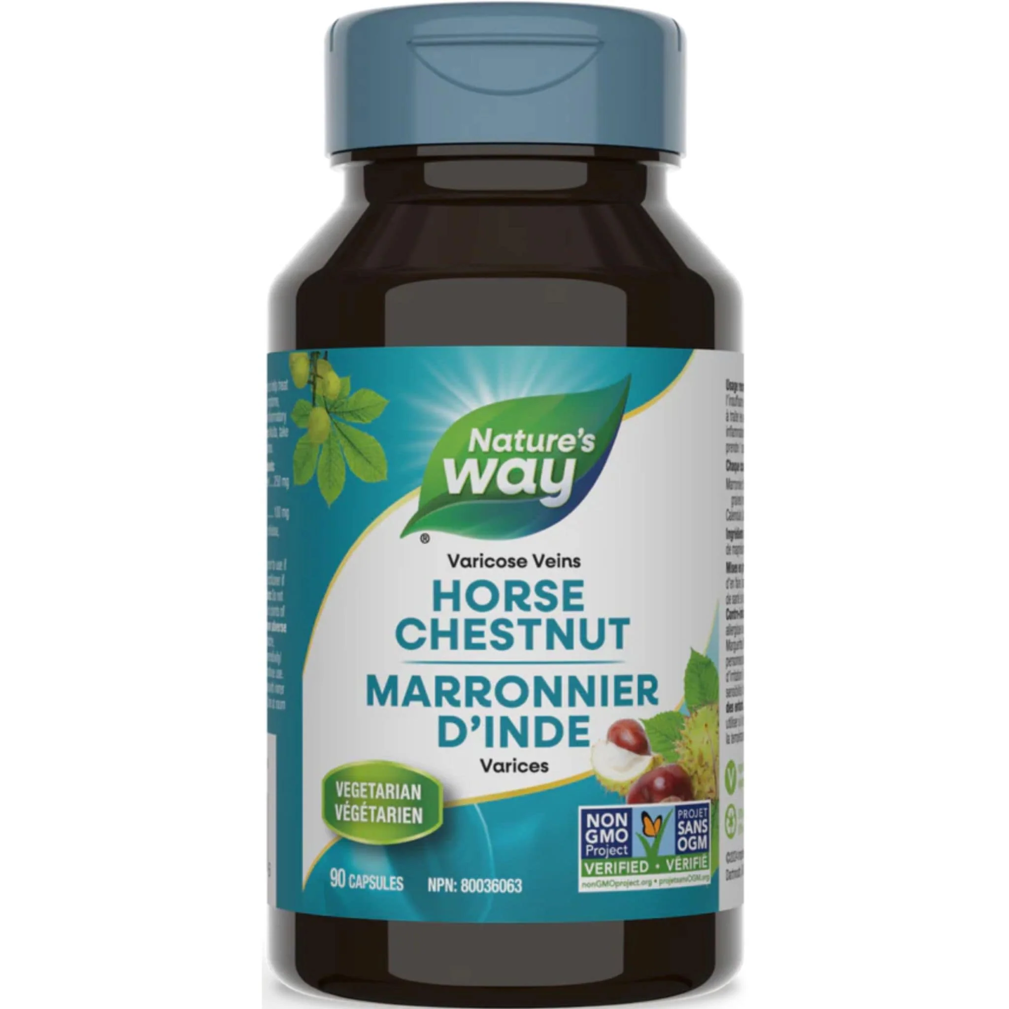 Nature's Way Horse Chestnut 250mg Standardized Extract, 90 Vegetable Capsules