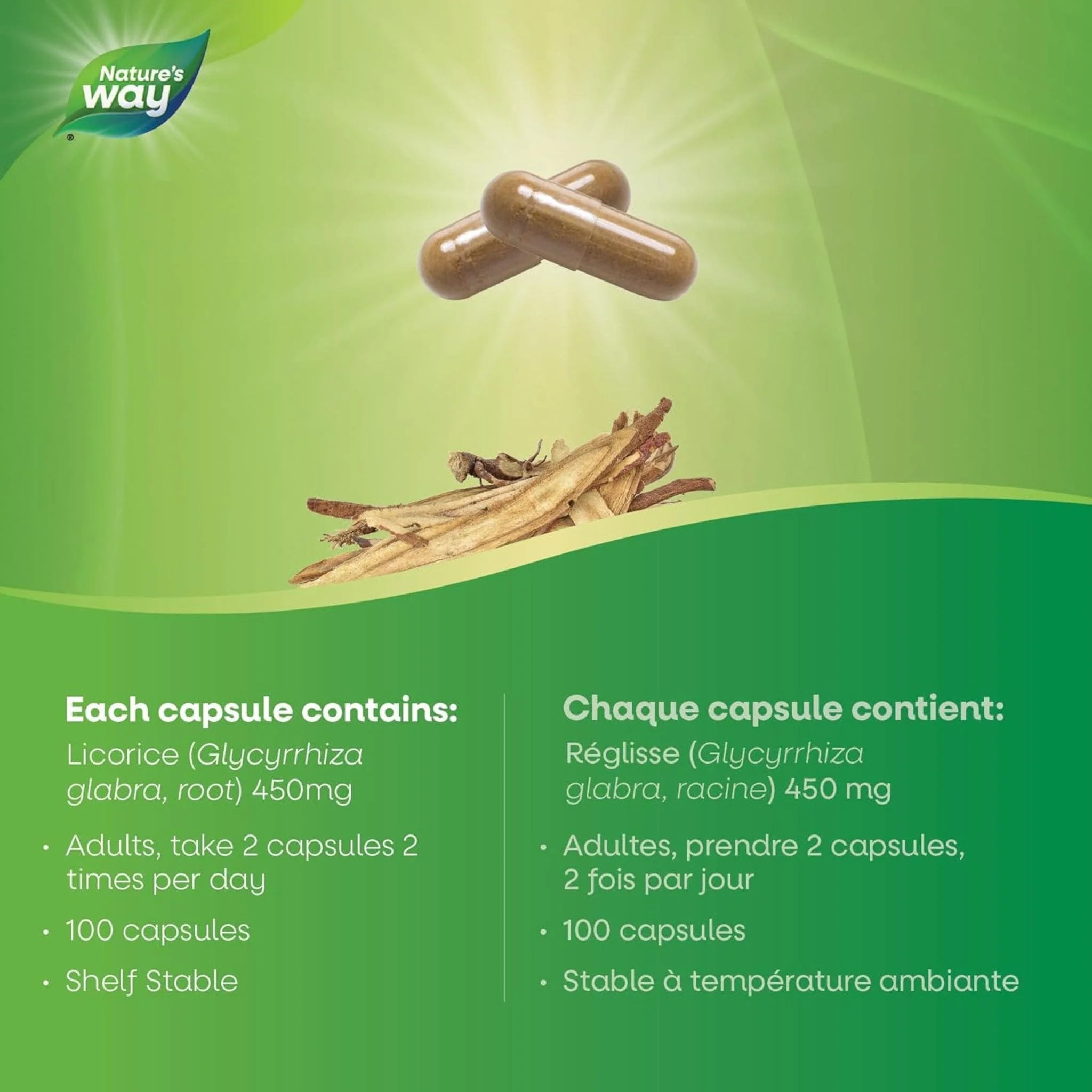 Nature's Way Licorice Root, 100 Vegetable Capsules - Image 5