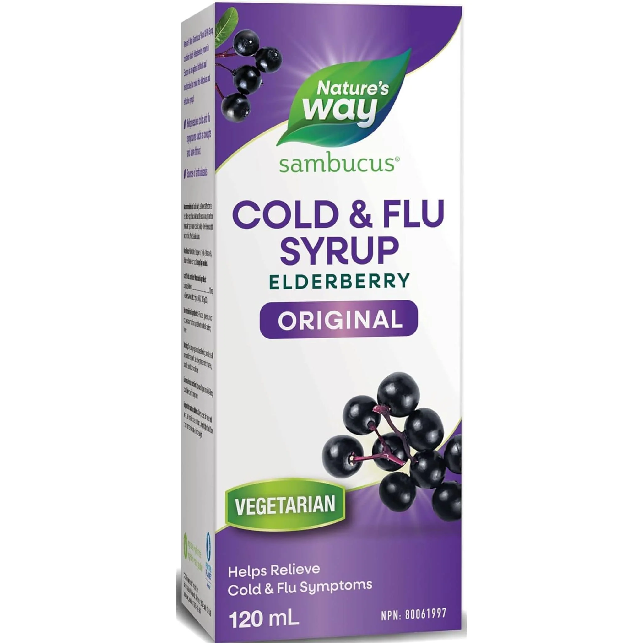Nature's Way Organic Sambucus Syrup, Standardized Elderberry Syrup