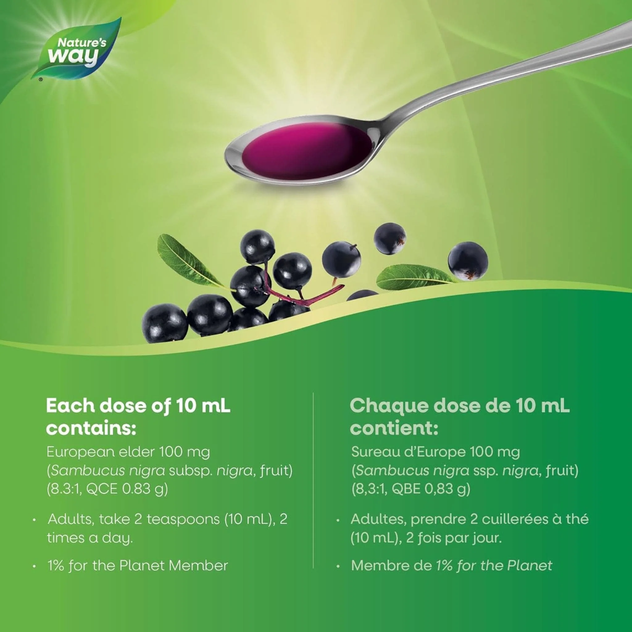 Nature's Way Organic Sambucus Syrup, Standardized Elderberry Syrup - Image 5