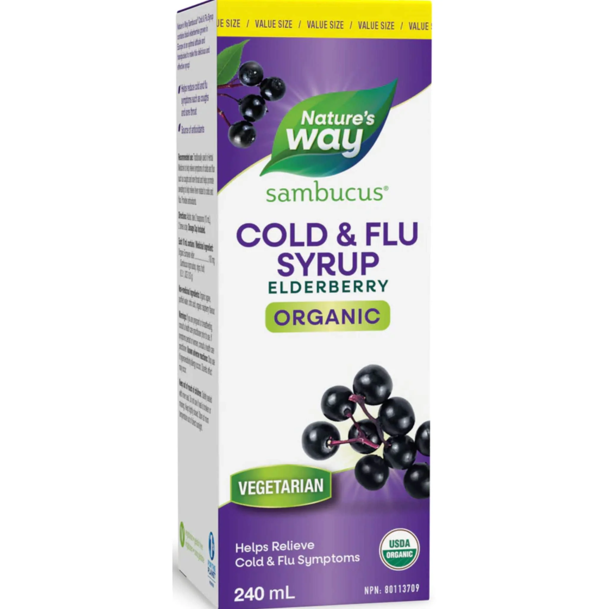 Nature's Way Organic Sambucus Syrup, Standardized Elderberry Syrup - Image 8