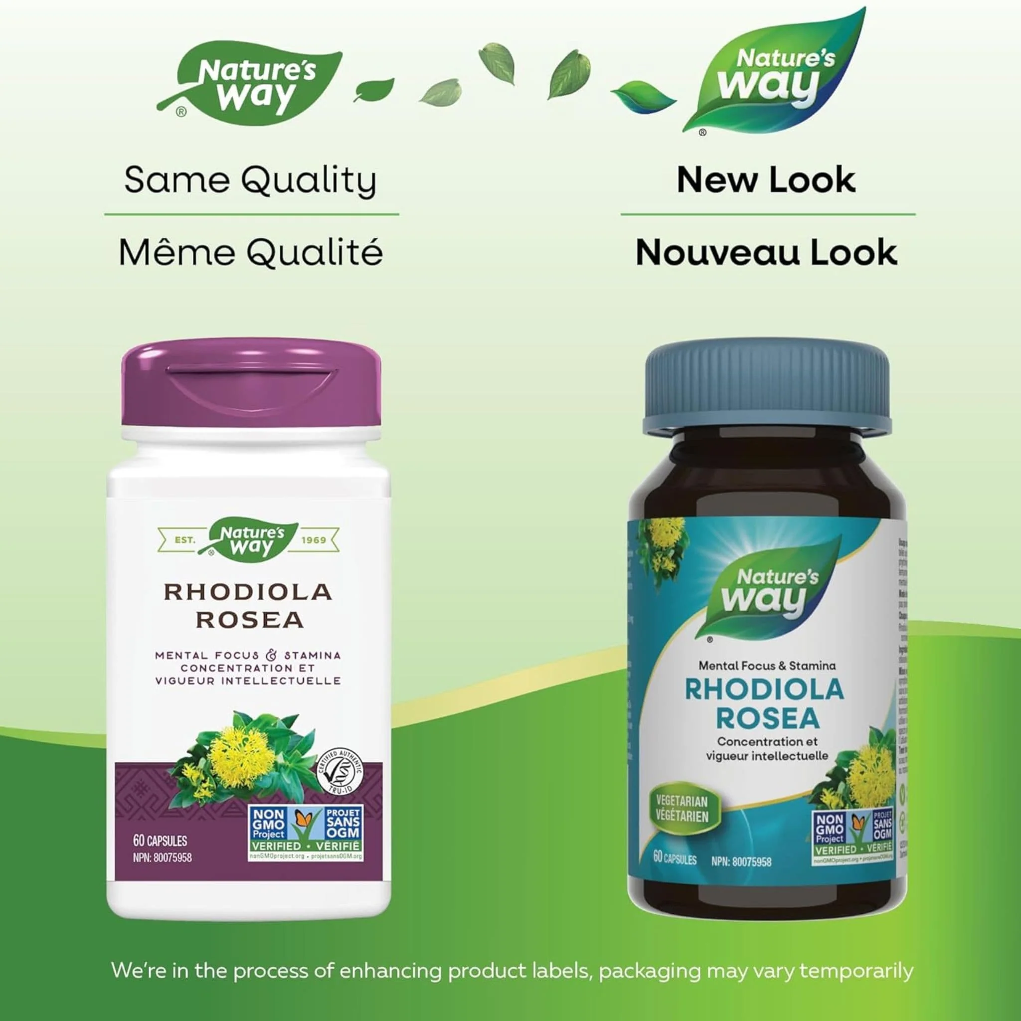 Nature's Way Rhodiola Rosea 250mg Standardized Extract, Root Extract 3% Rosavins and 1% Salidroside, 60 Vegetable capsules - Image 5