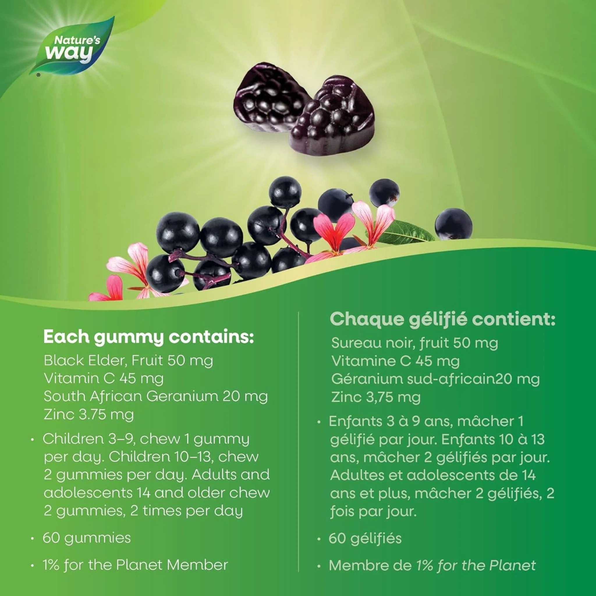 Nature's Way Sambucus Relief Kids Gummies, 60 Gummies - Image 6
