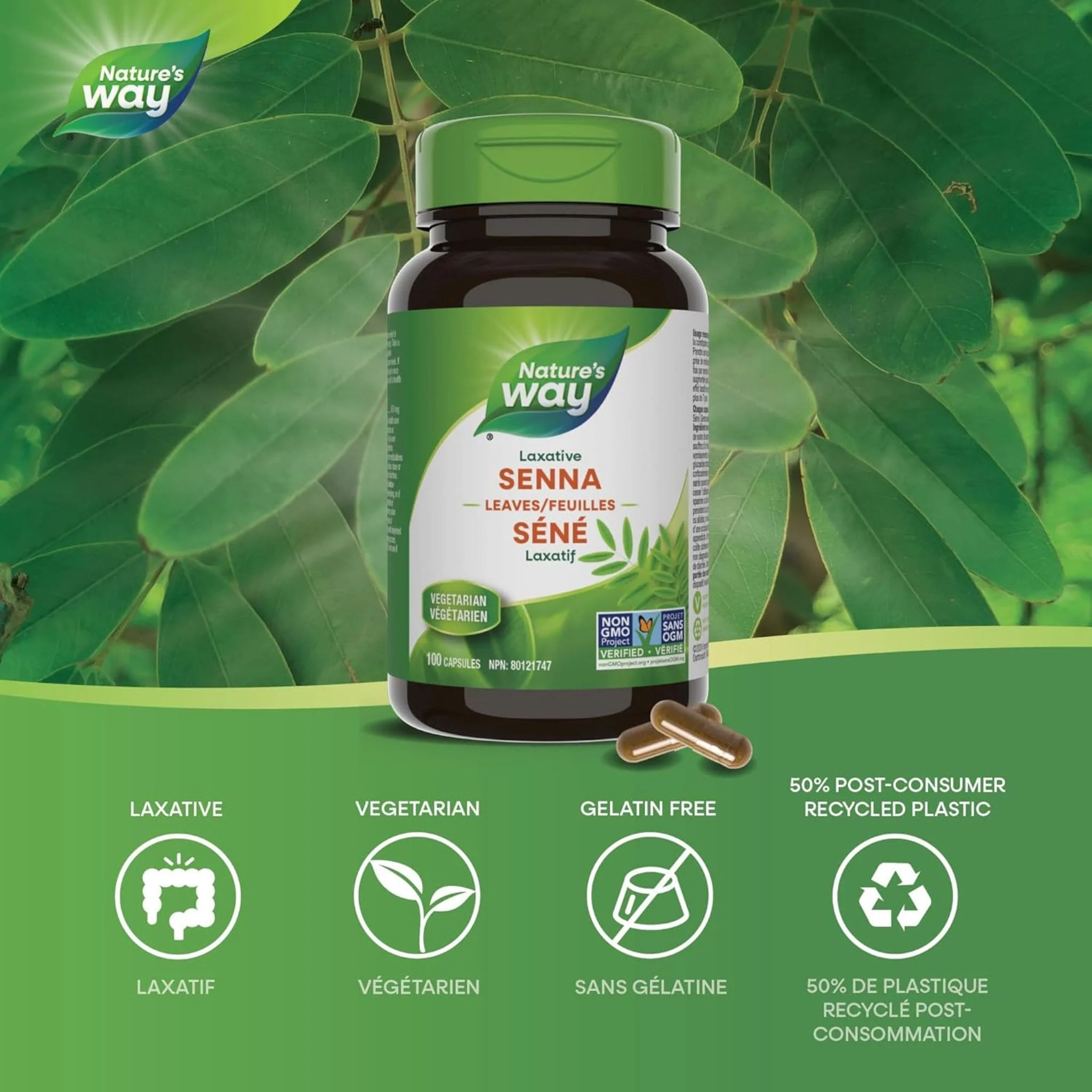 Nature's Way Senna Leaves, 100 Vcaps - Image 4