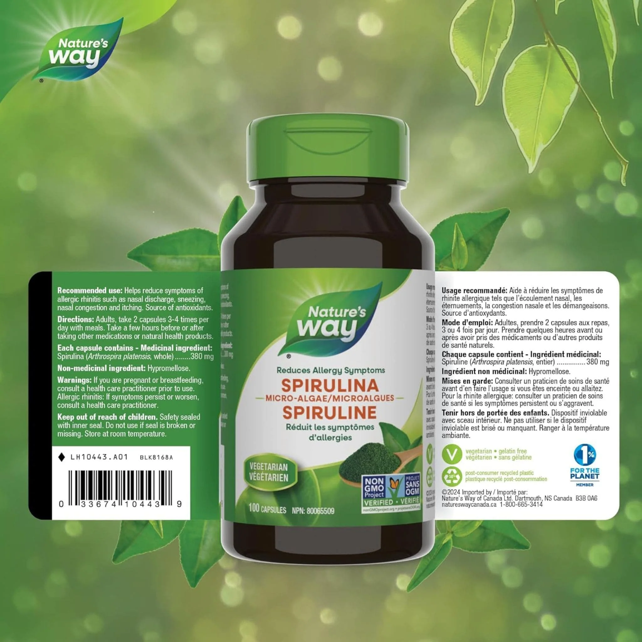 Nature's Way Spirulina, 100 Vegetable Capsules - Image 3