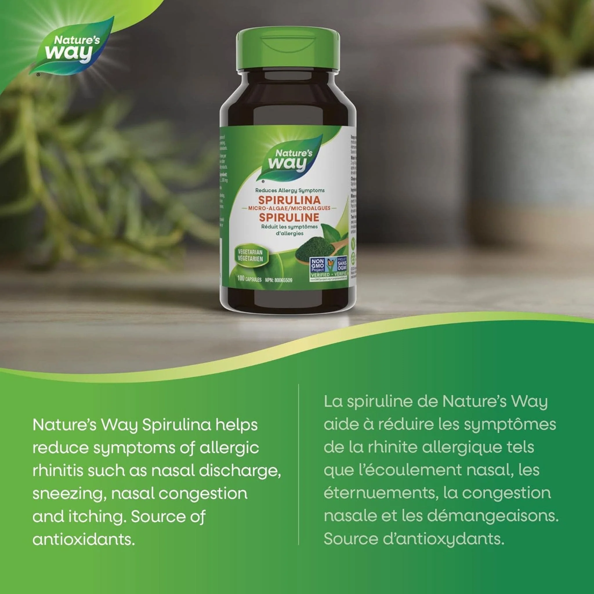 Nature's Way Spirulina, 100 Vegetable Capsules - Image 5
