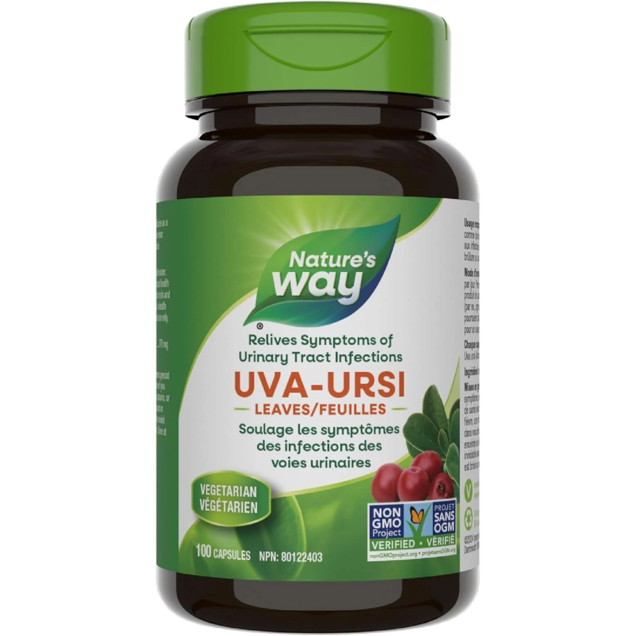 Nature's Way Uva Ursi Leaves 480mg, 100 Vegetable Capsules
