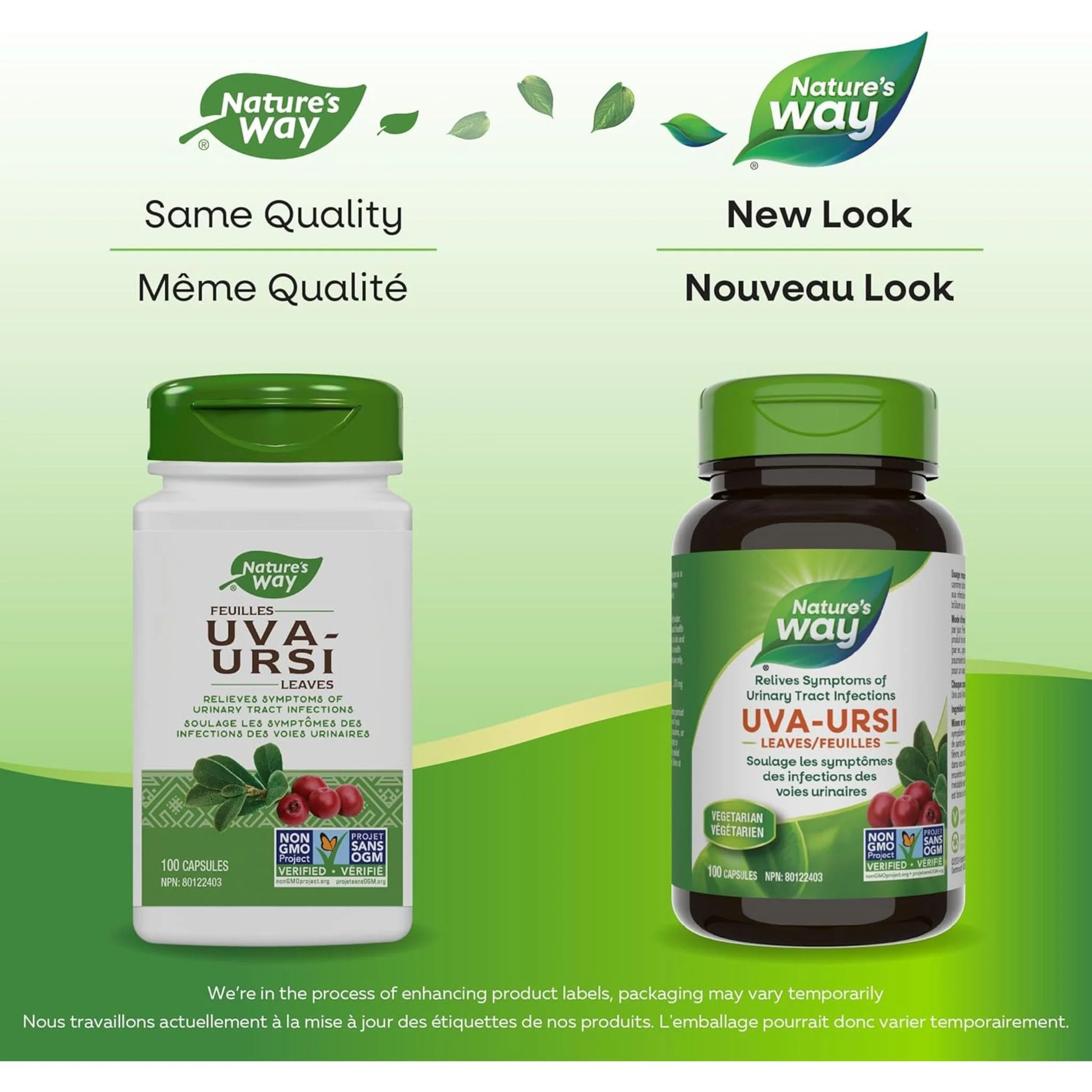 Nature's Way Uva Ursi Leaves 480mg, 100 Vegetable Capsules - Image 2