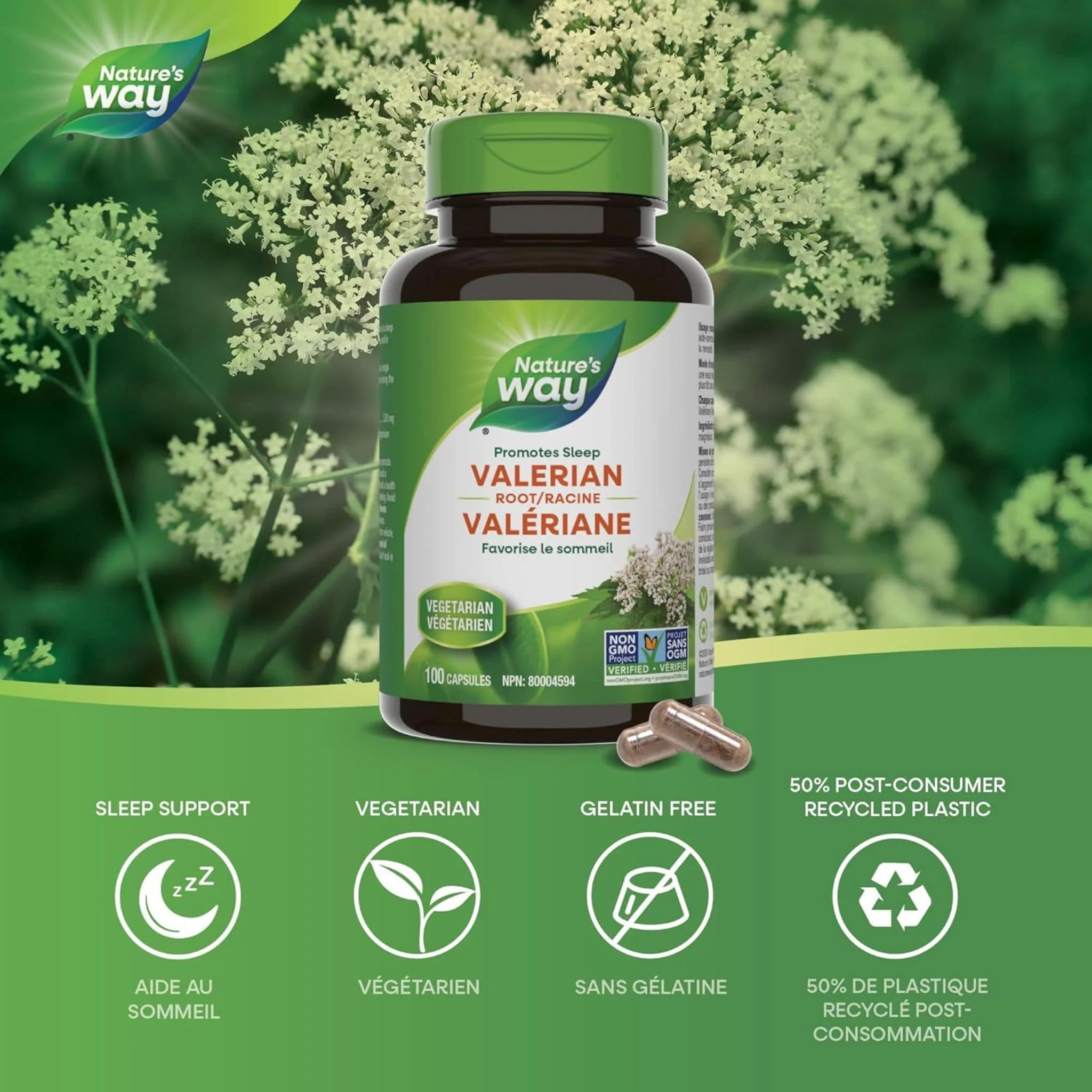 Nature's Way Valerian Root, 530mg - Image 3