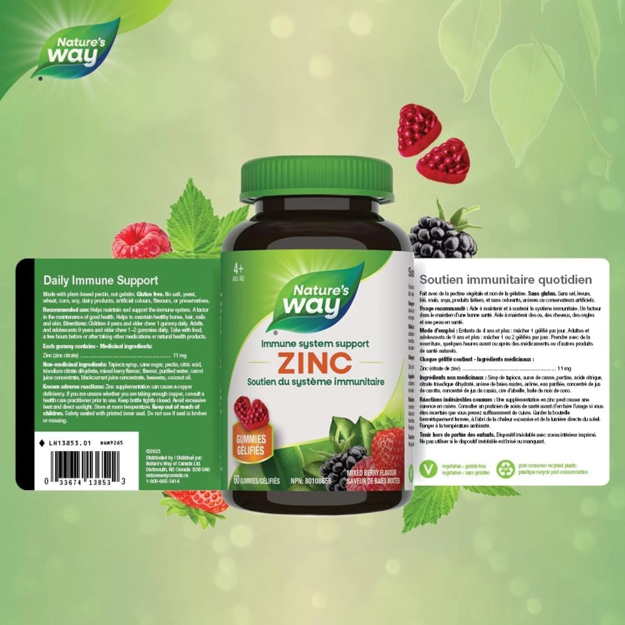 Nature's Way Zinc Gummies, Immune System Support, 60 Gummies - Image 2