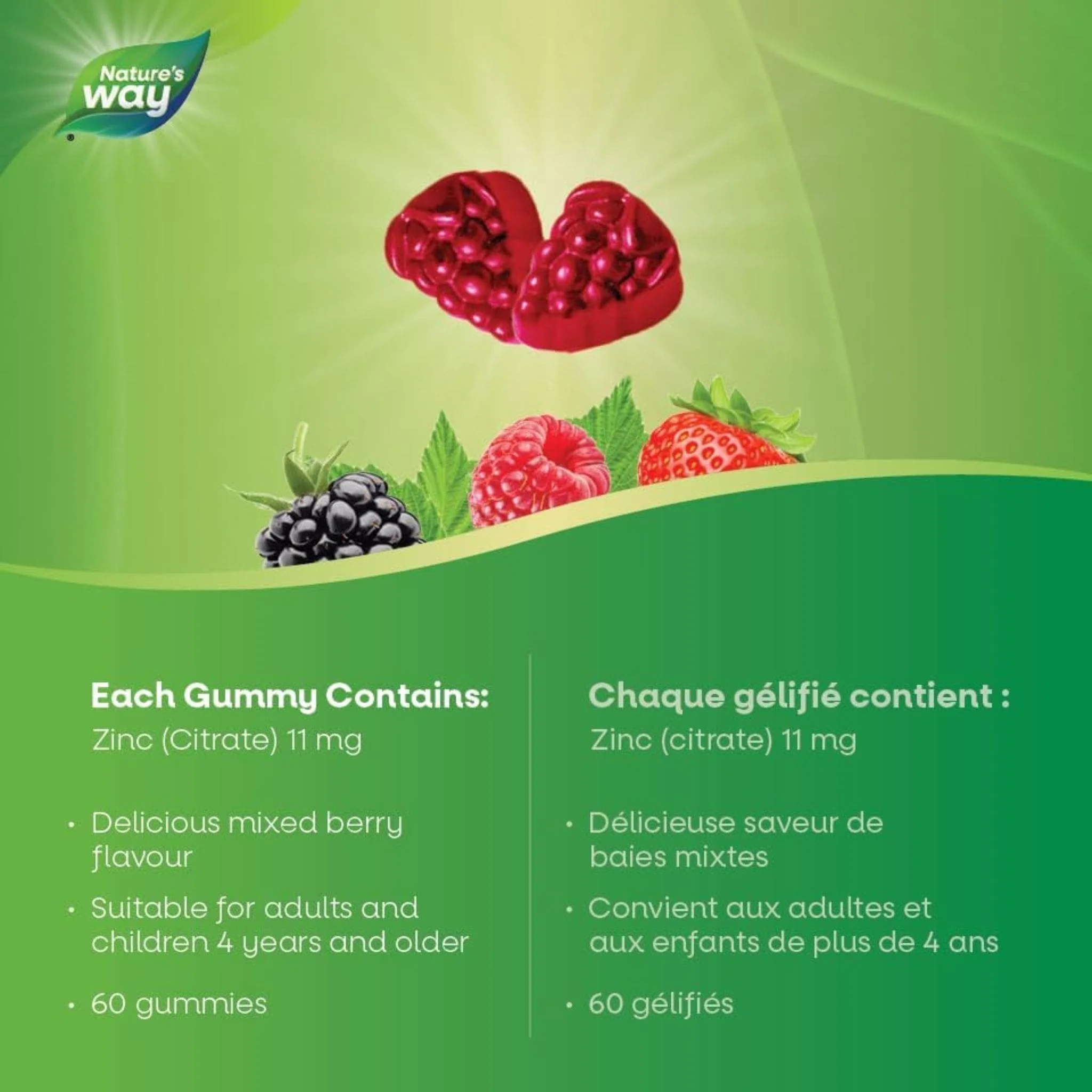 Nature's Way Zinc Gummies, Immune System Support, 60 Gummies - Image 5
