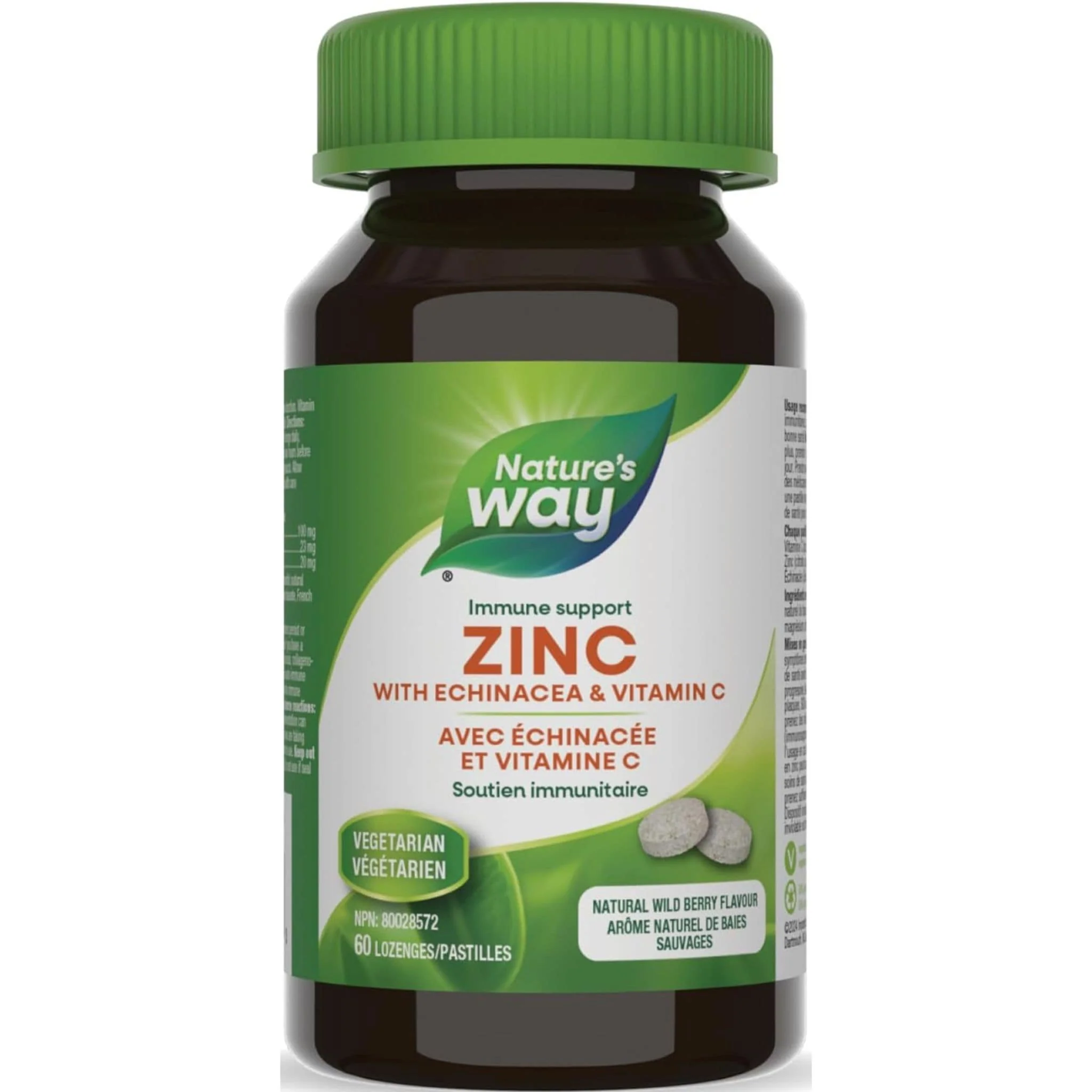 Nature's Way Zinc Lozenges 23mg with Echinacea & Vitamin C