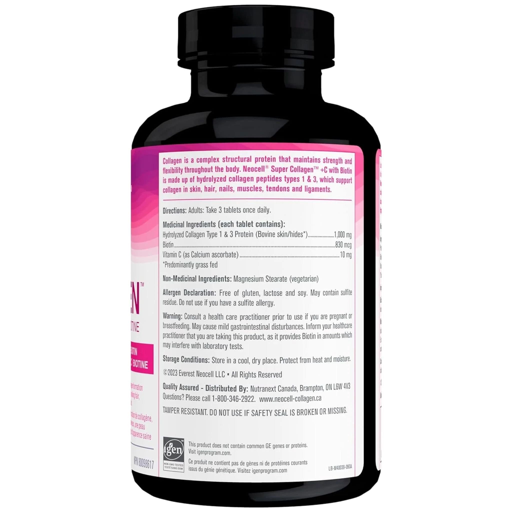 NeoCell Super Collagen + C (Bovine Collagen 1000mg plus Biotin and Vitamin C), 90 Tablets - Image 2