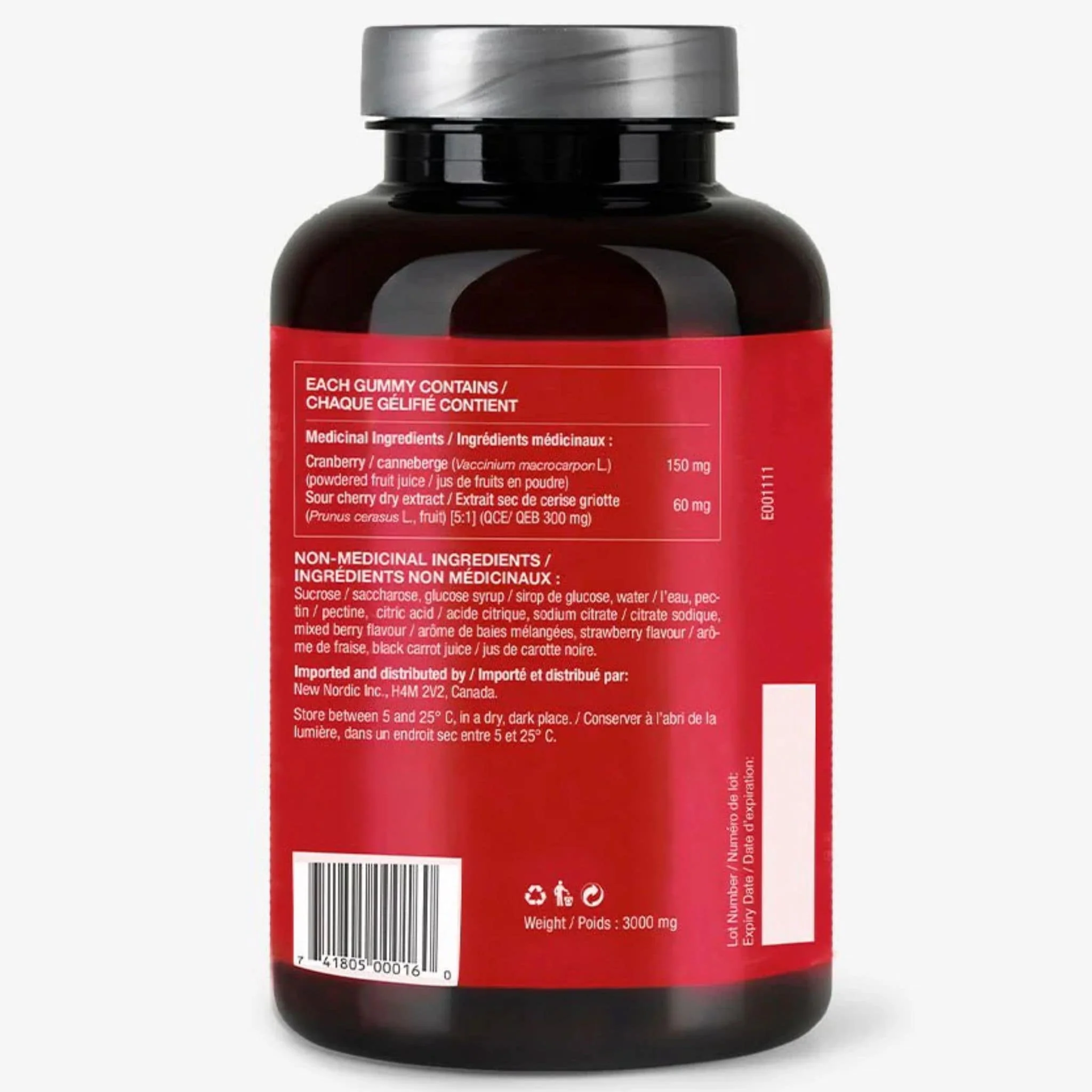 New Nordic CranBerry Gummies, Help Prevent Urinary Tract Infections, 60 Vegan Gummies - Image 2