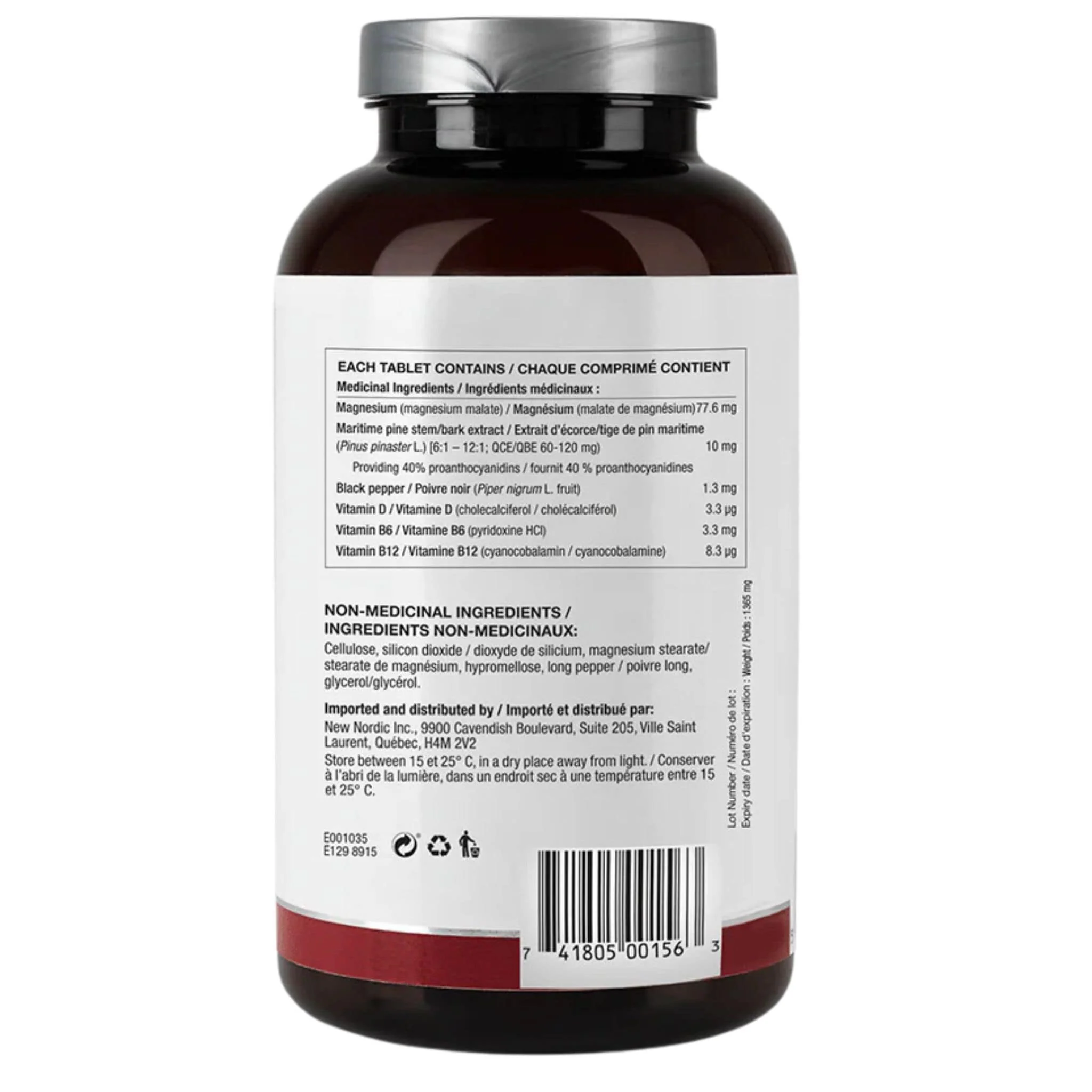 New Nordic Magnesium Malate, Magnesium 77.7mg, 90 Coated Tablets - Image 2