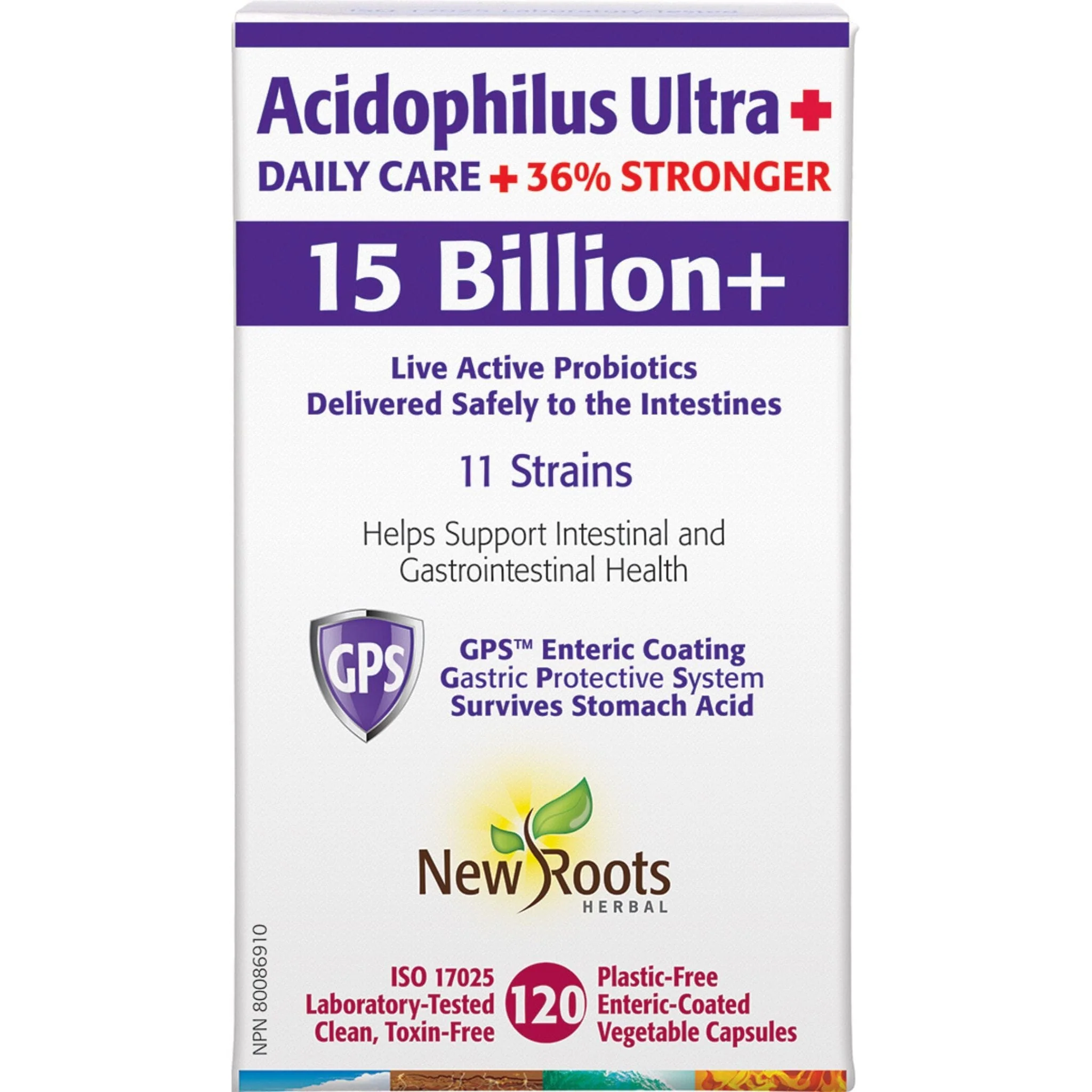 New Roots Acidophilus Ultra+ Daily Care 15 billion+, 11 Strains, 36% Stronger - Image 2