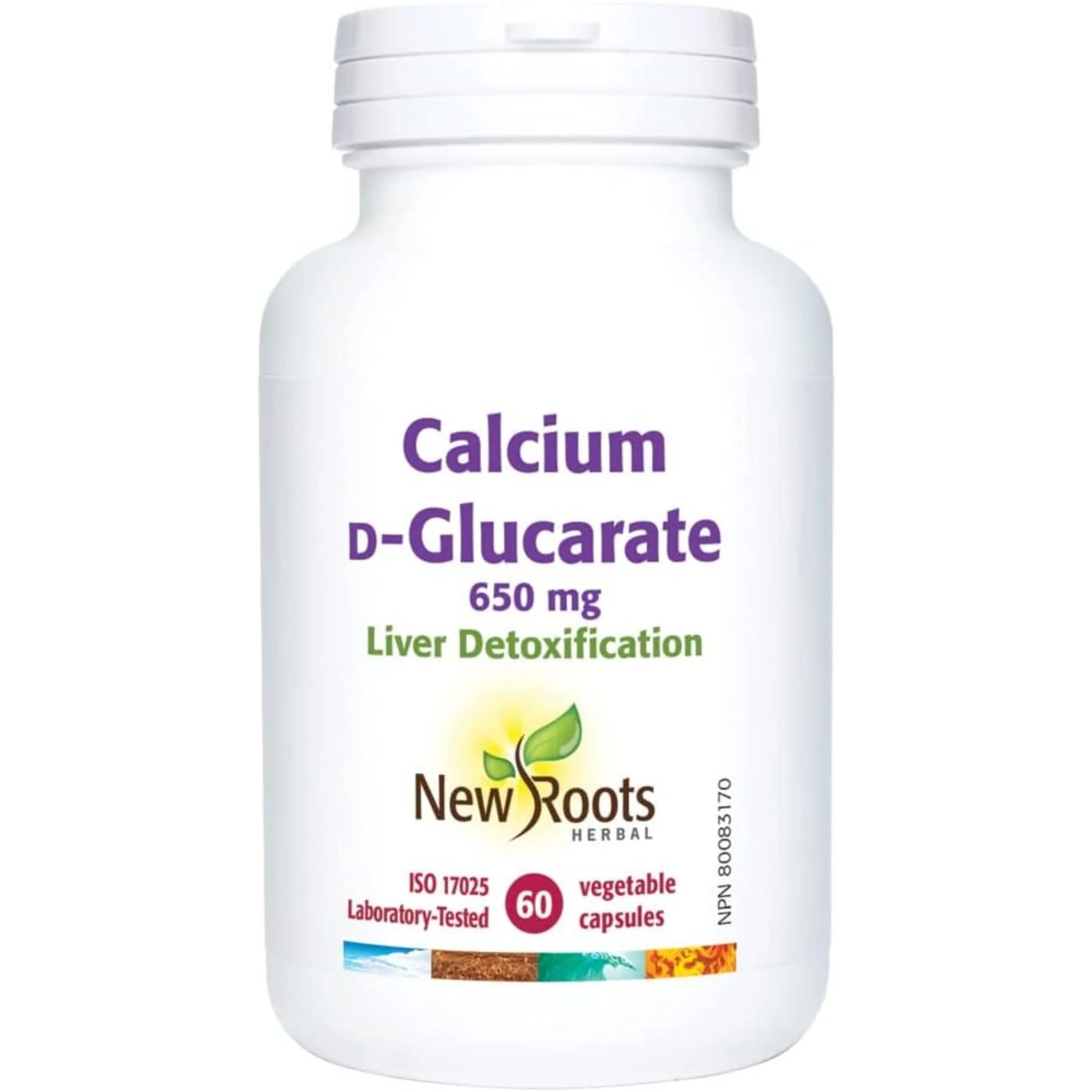 New Roots Calcium D-Glucarate 650mg, Supports Liver Detox and Toxin Elimination, 60 Capsules - Image 2
