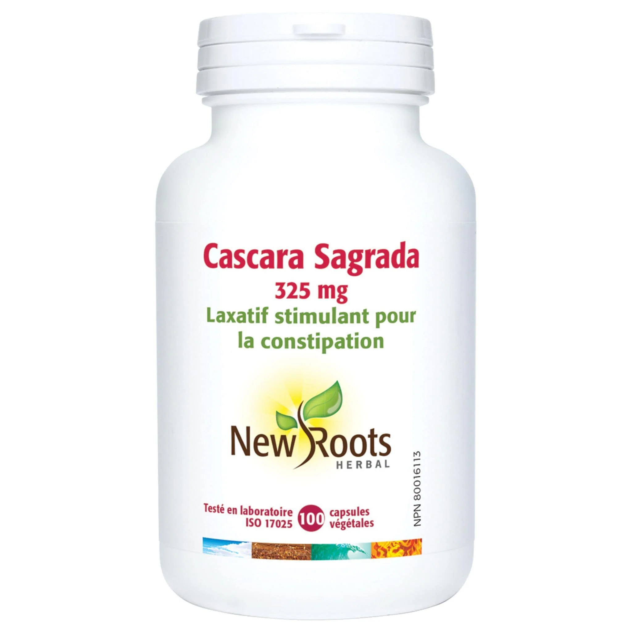 New Roots Cascara Sagrada 325mg, 100 Capsules - Image 2