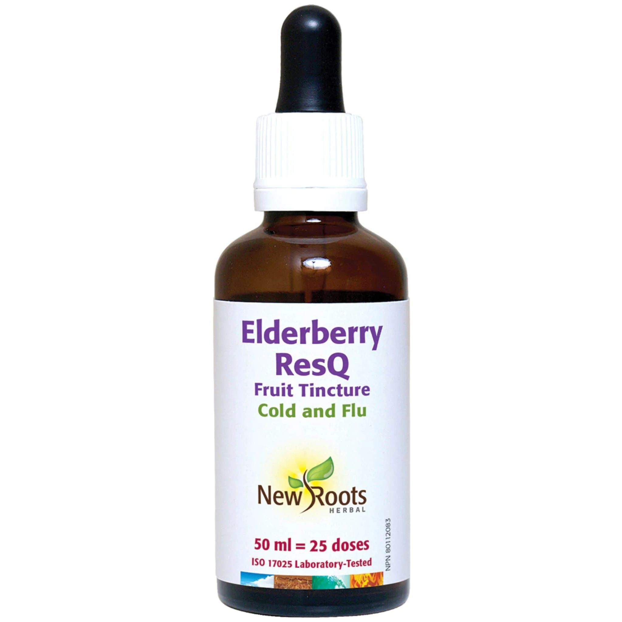 New Roots Elderberry ResQ Fruit Tincture, Cold and Flu Support, 50-95ml