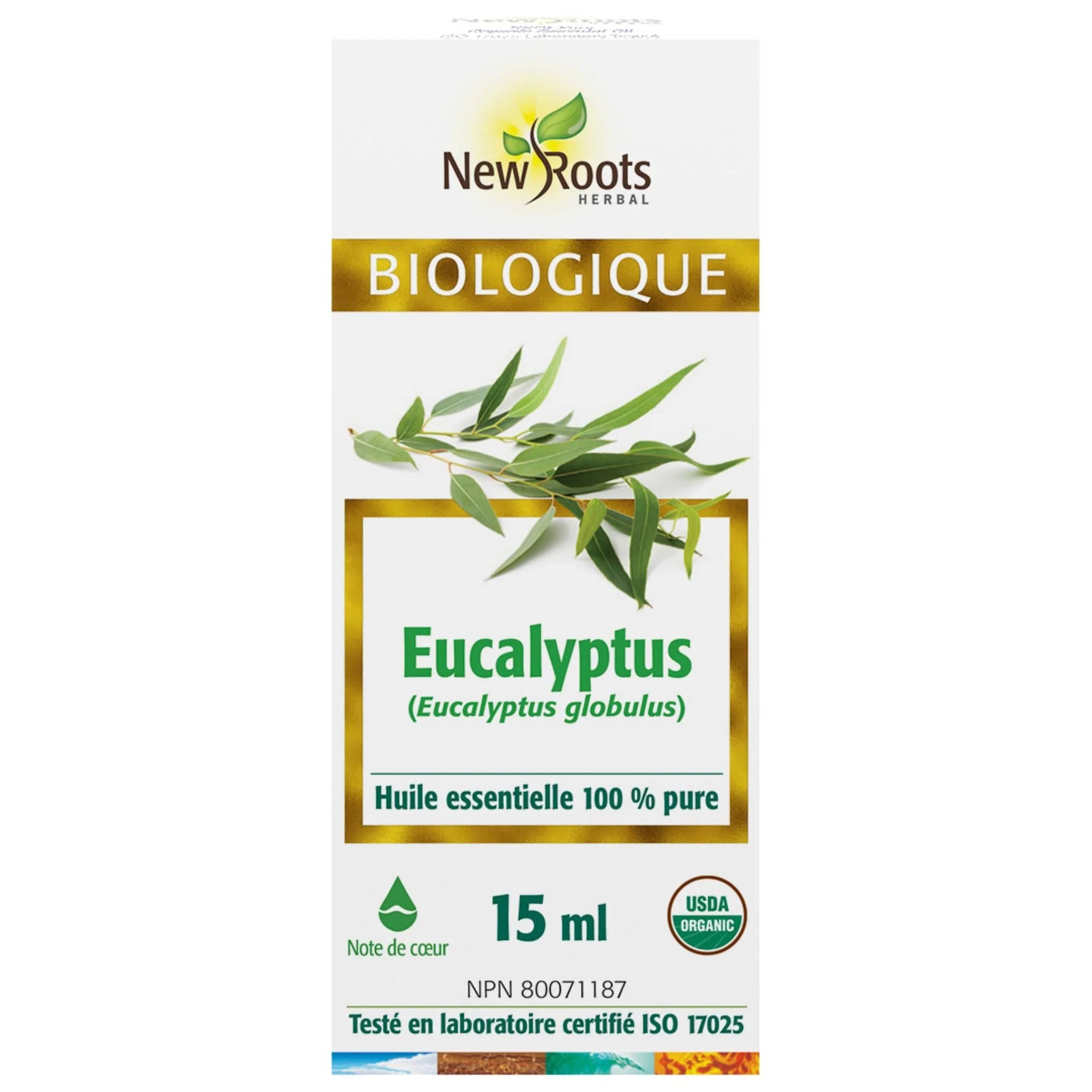 New Roots Eucalyptus Essential Oil Certified Organic, 15ml - Image 2