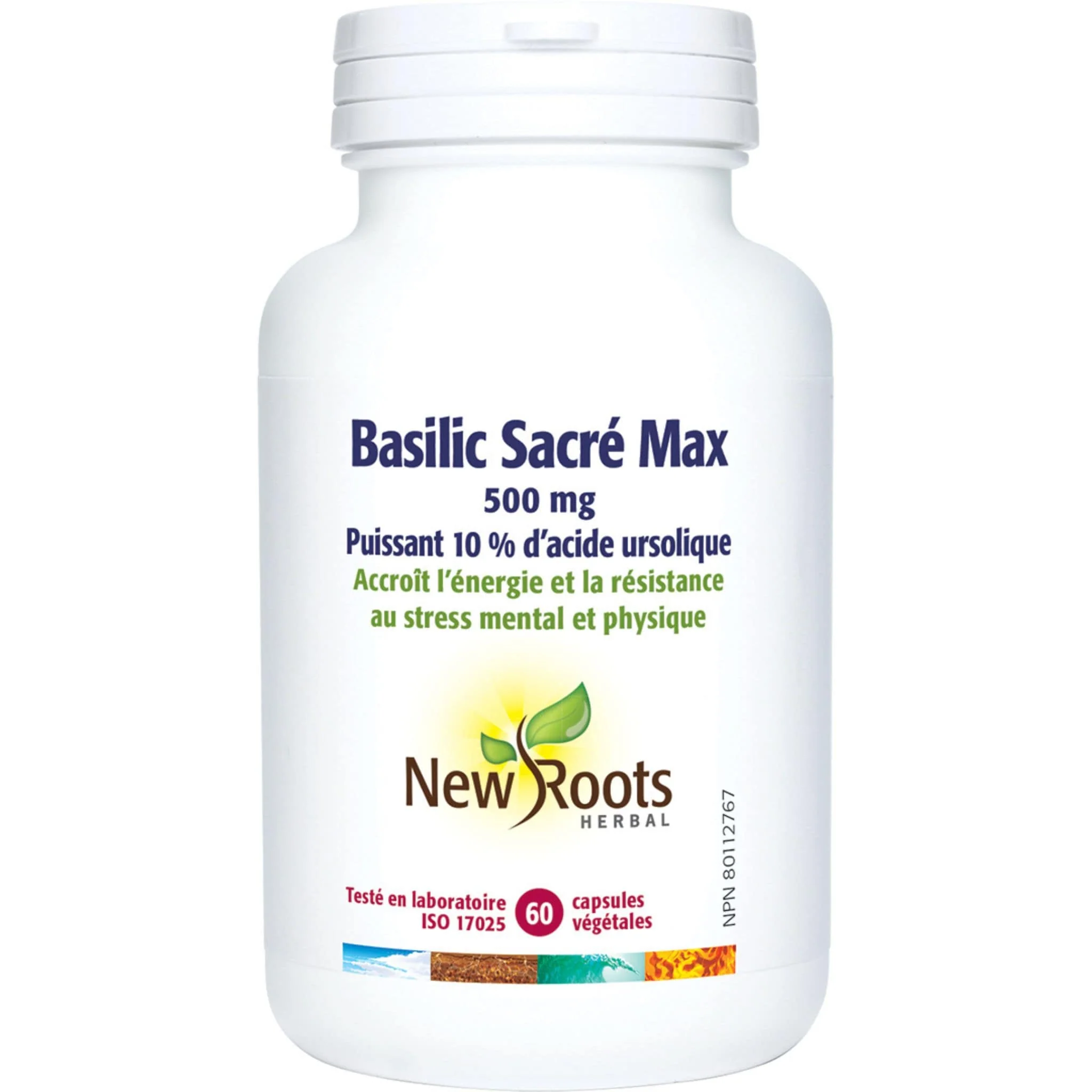 New Roots Holy Basil Max 500mg, 60 Vegetable Capsules - Image 2