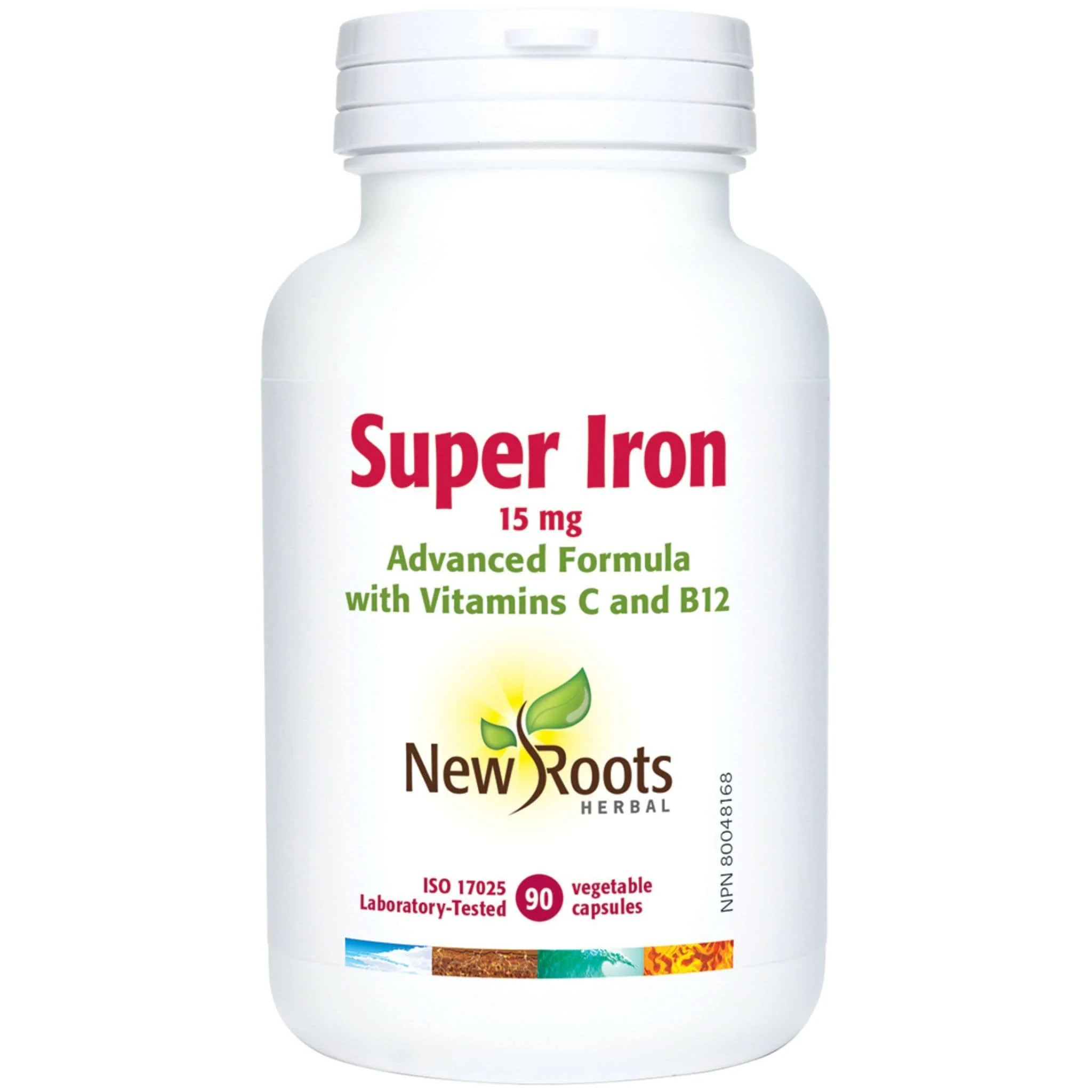 New Roots Super Iron 15mg Advanced Formula, 90 Capsules