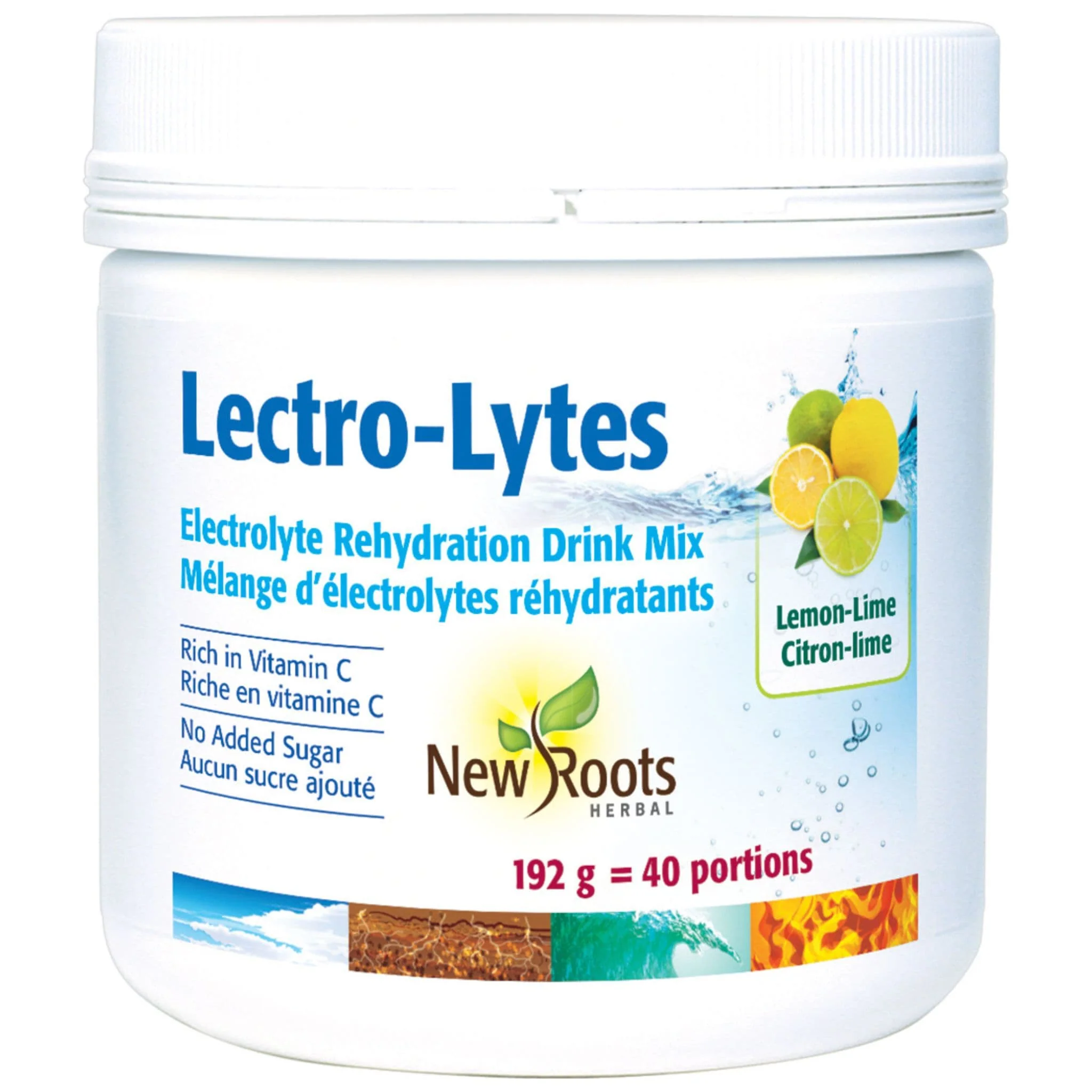 New Roots Lectro-Lytes, Electrolyte Rehydration Drink Mix, 40 Servings, 168-192g