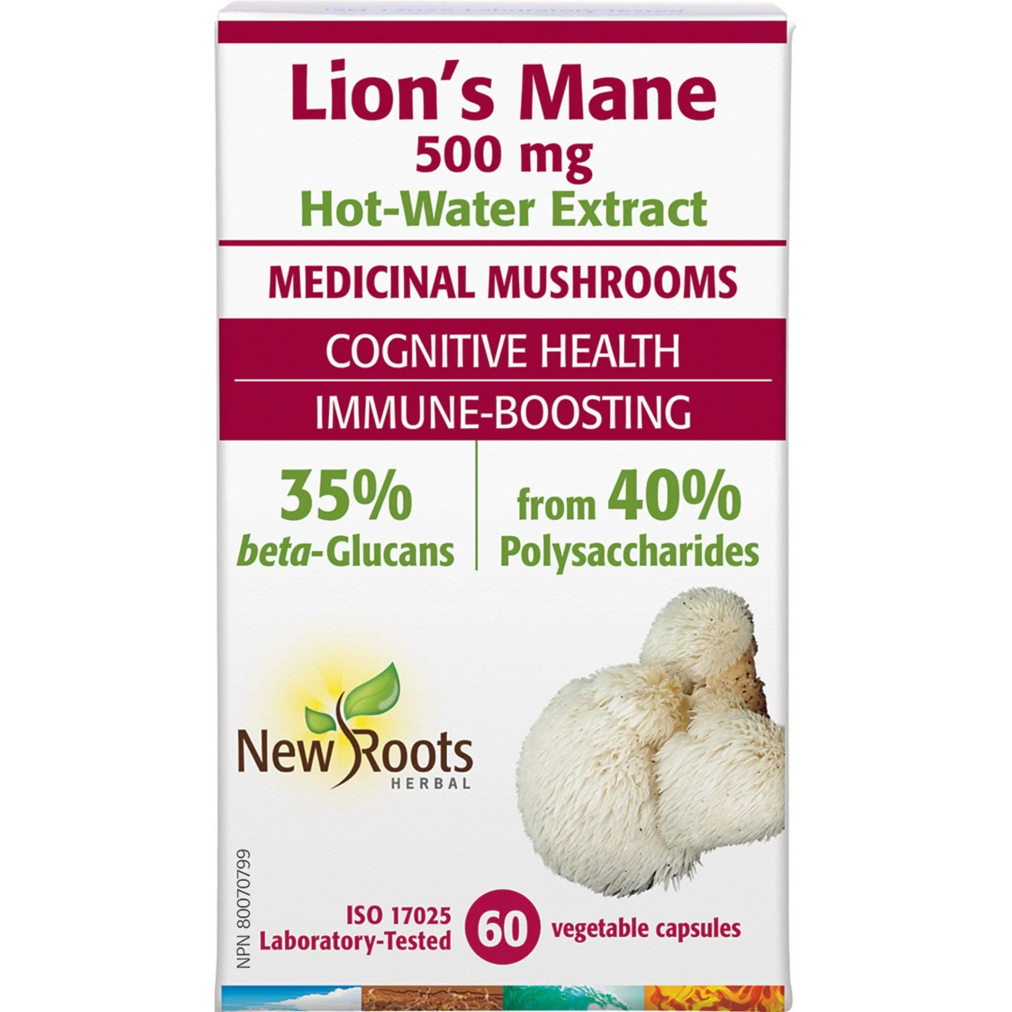New Roots Lion’s Mane (Hericium Erinaceus) 500mg