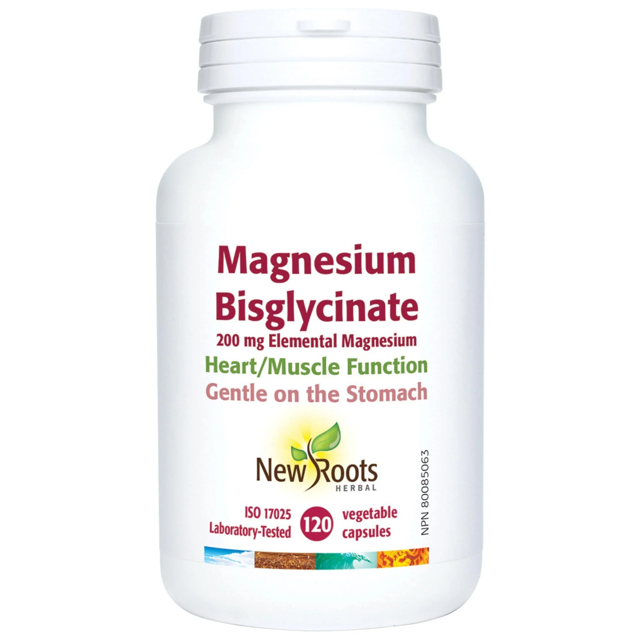 New Roots Magnesium Bisglycinate 200mg Elemental Magnesium, 120-240 Vegetable Capsules - Image 2
