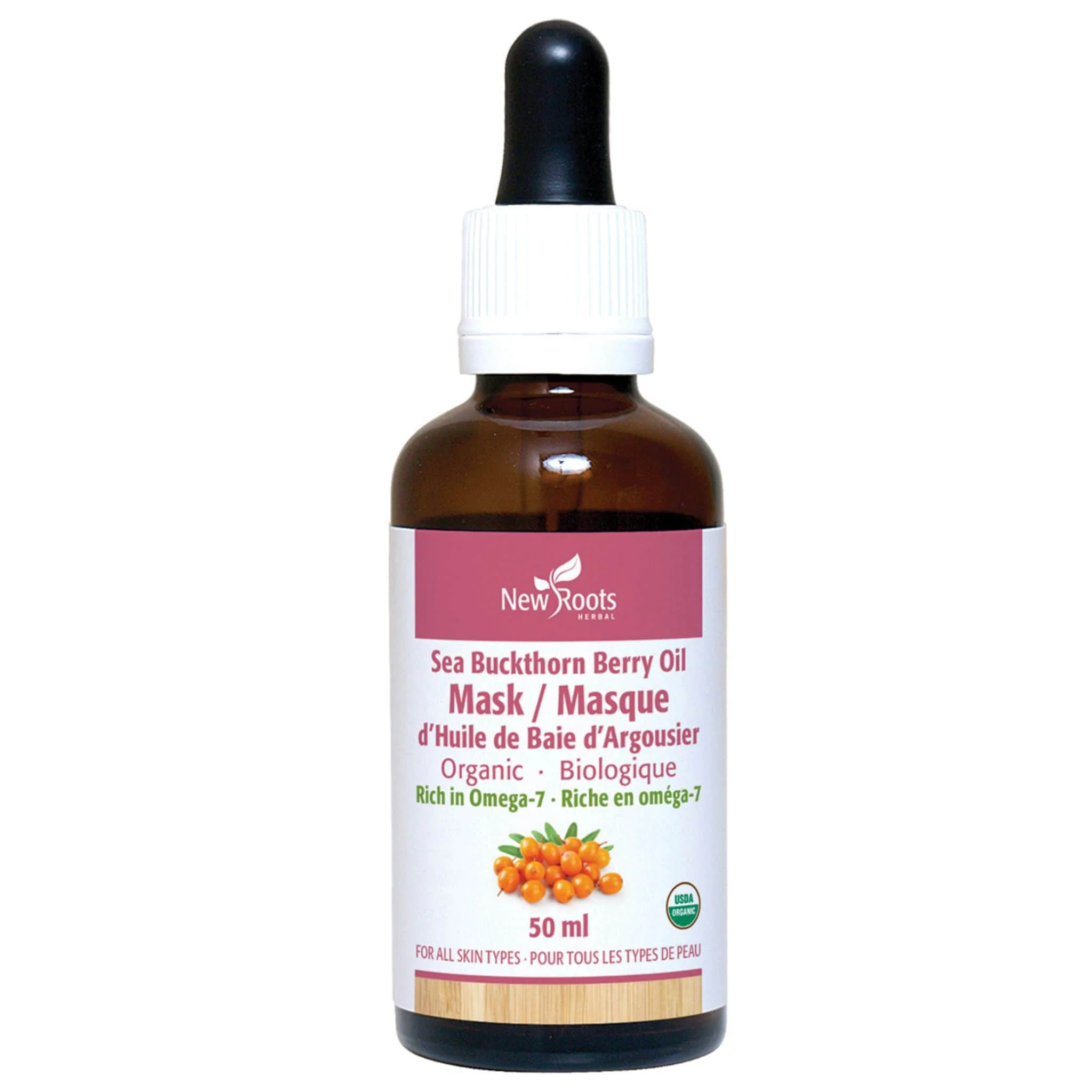 New Roots Organic Sea Buckthorn Berry Oil Mask, 50ml