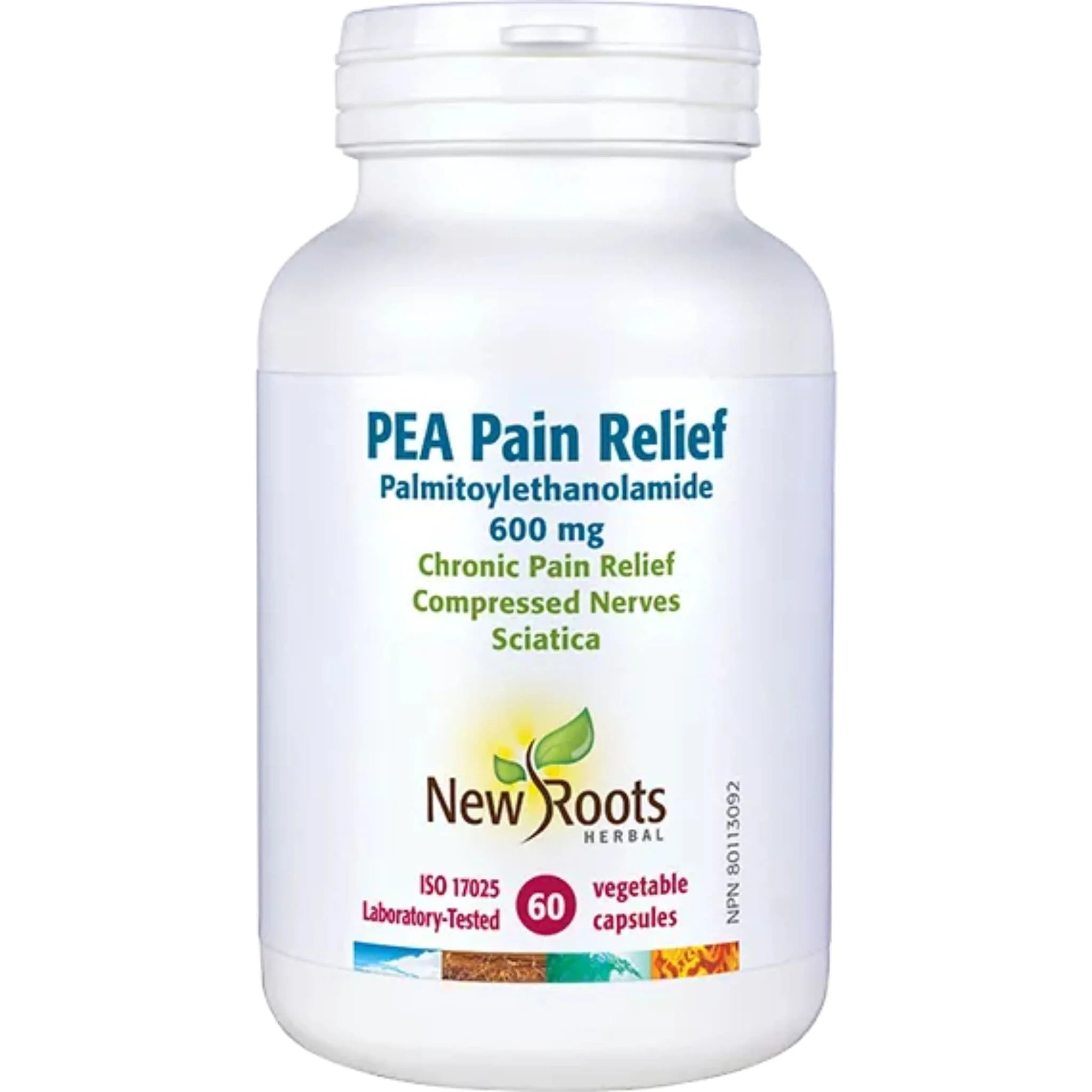 New Roots PEA 600mg, Natural Anti-Inflammatory and Chronic Pain Relief, 60 Capsules - Image 2