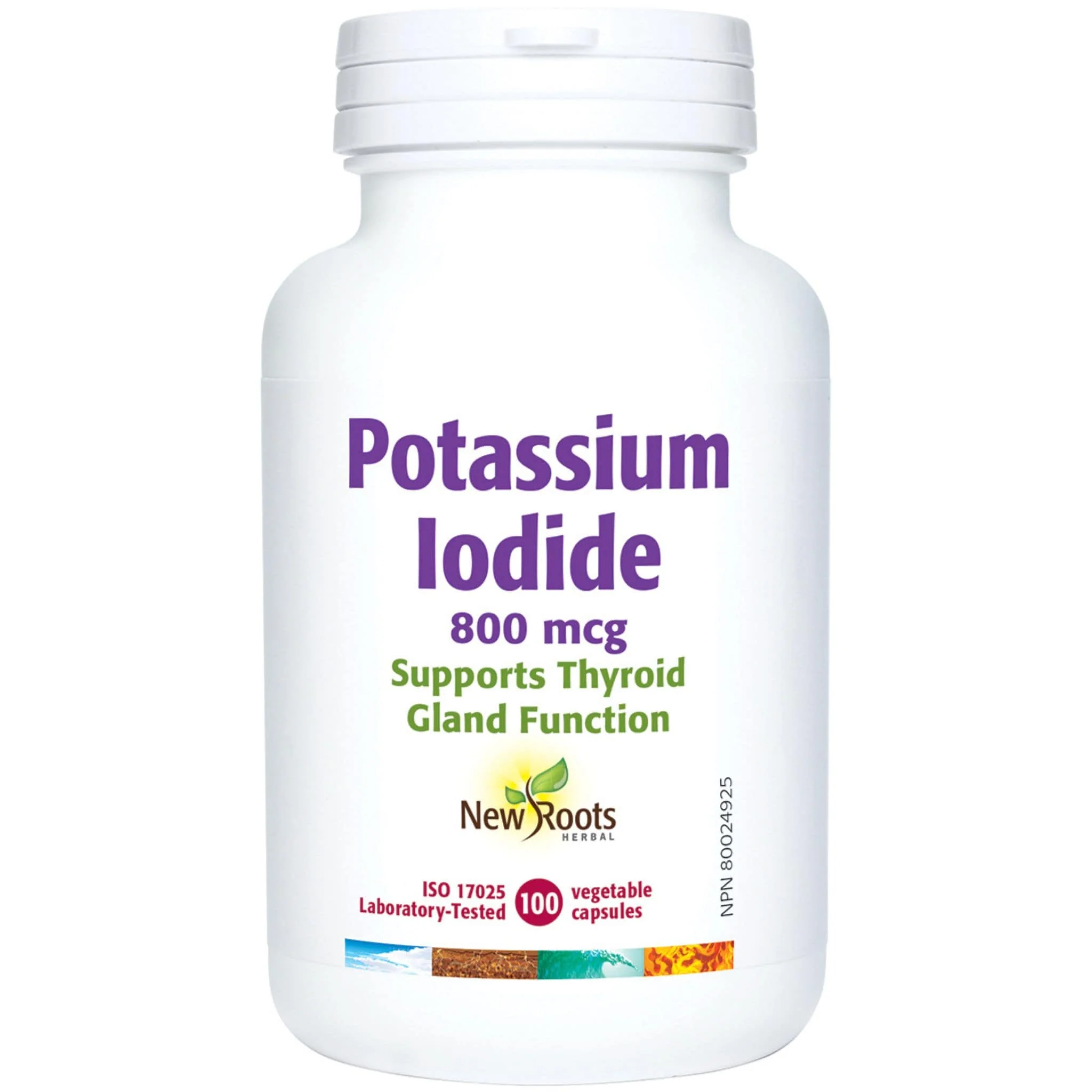 New Roots Potassium Iodide 800mcg, 100 Vegetable Capsules