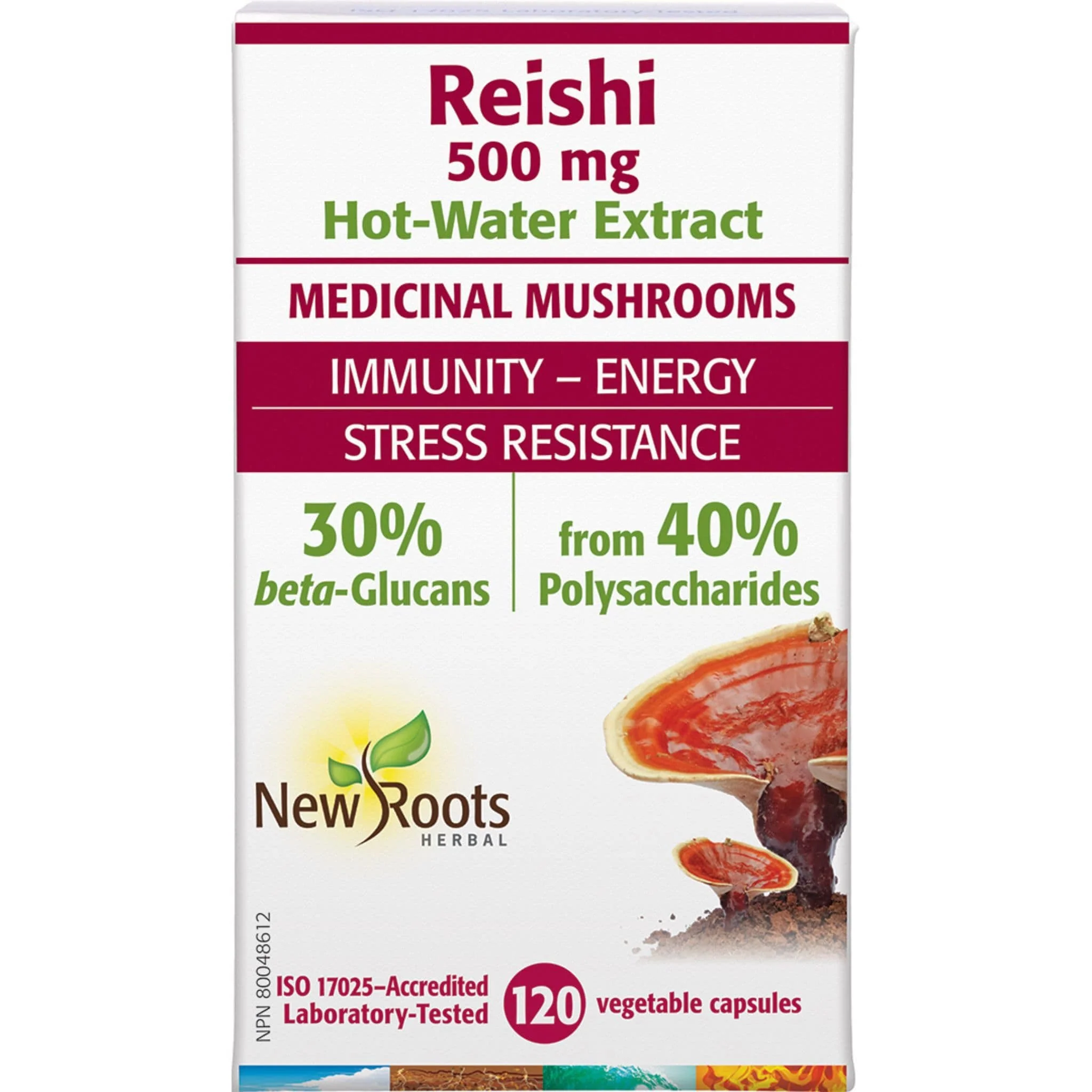 New Roots Reishi 500mg (Hot Water Extracted) - Image 2