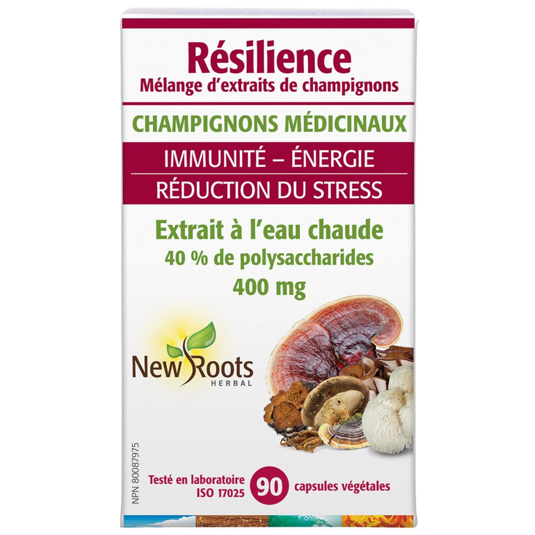 New Roots Resilience Mushroom Extract Blend, Supports Immunity, Energy and Stress Reduction, 90 Vegetable Capsules - Image 2