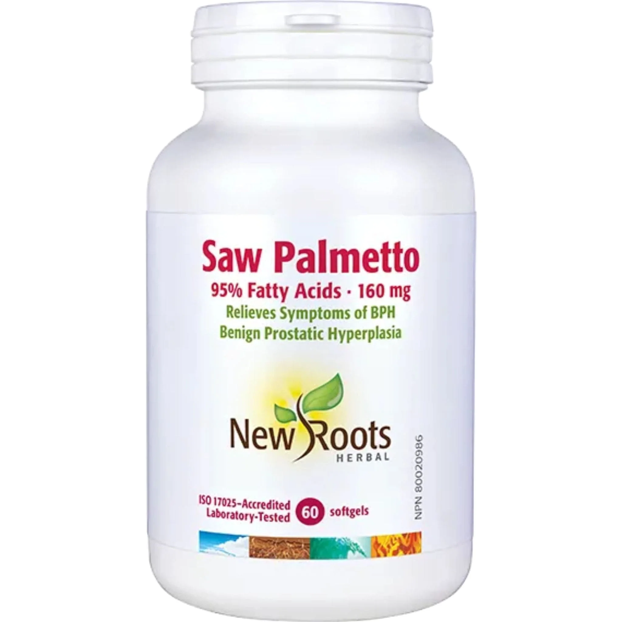 New Roots Saw Palmetto 160mg, 95% Fatty Acids, Prostate Health Support for BPH Symptoms, 60 Softgels - Image 2