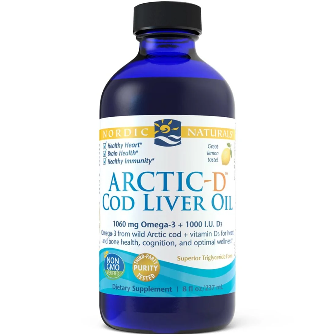 Nordic Naturals Arctic-D Cod Liver Oil, 237ml - Image 2