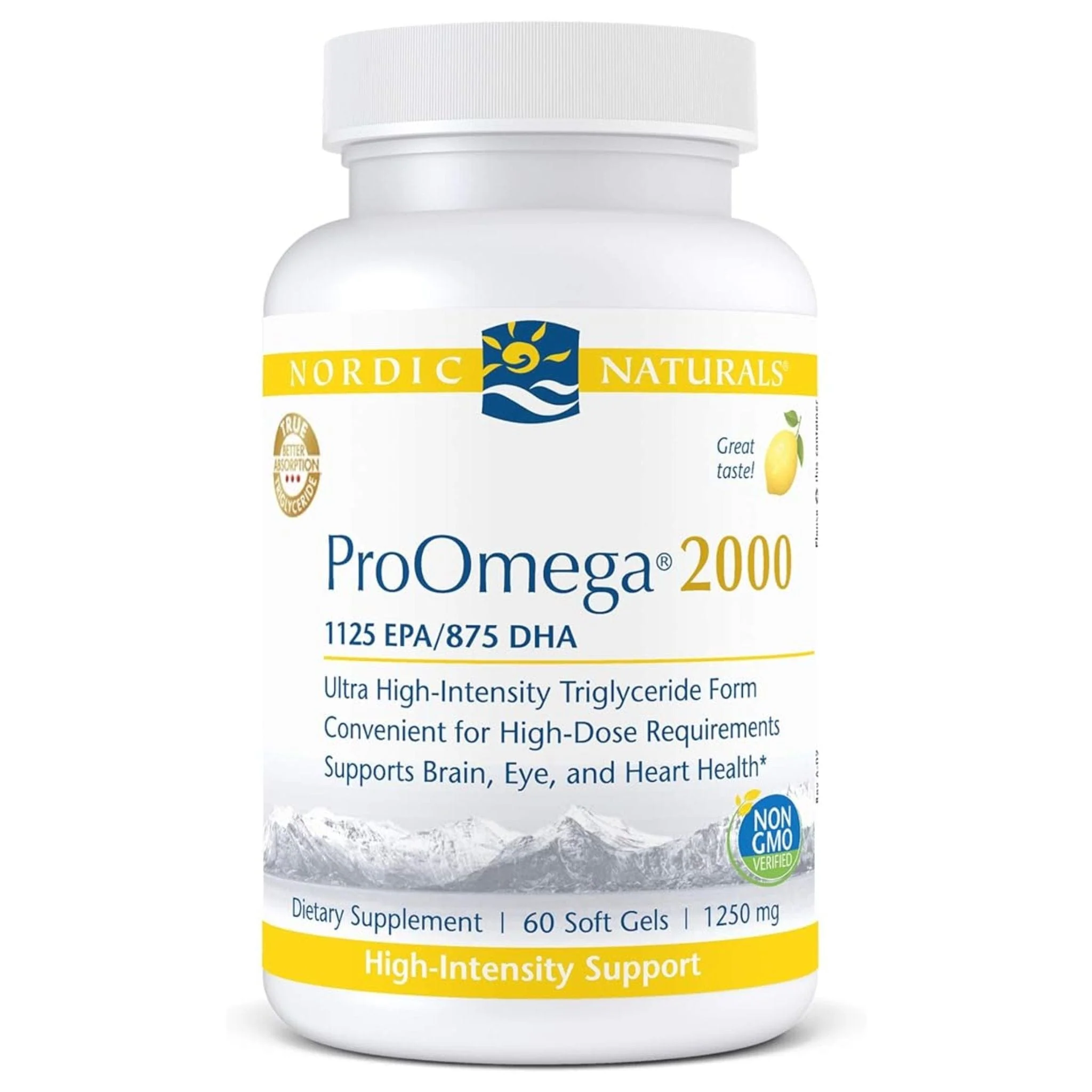 Nordic Naturals ProOmega 2000, High Intensity, Supports Brain, Eye and Heart Health, 60 Softgels