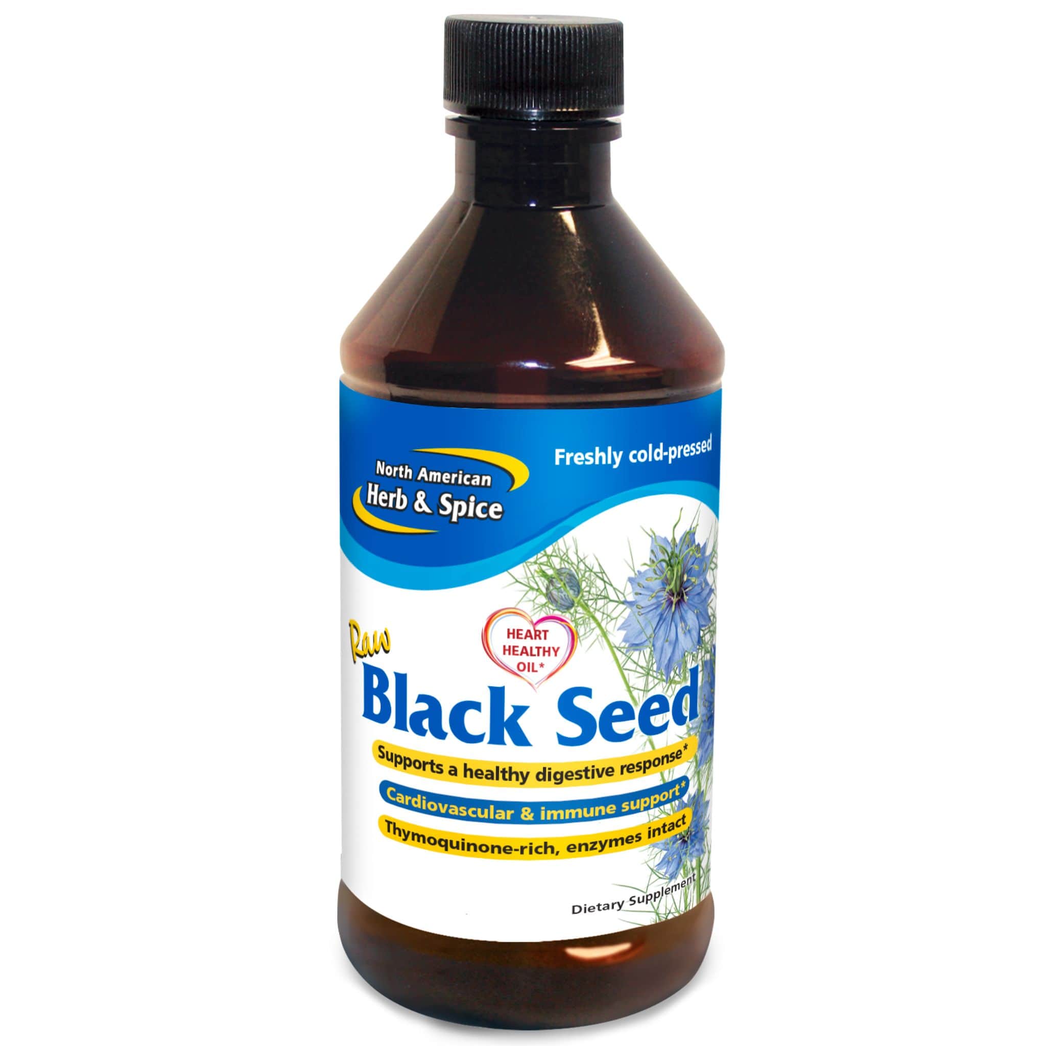 North American Herb and Mediterranean Spice Raw Black Seed Oil Liquid, 120ml-355ml