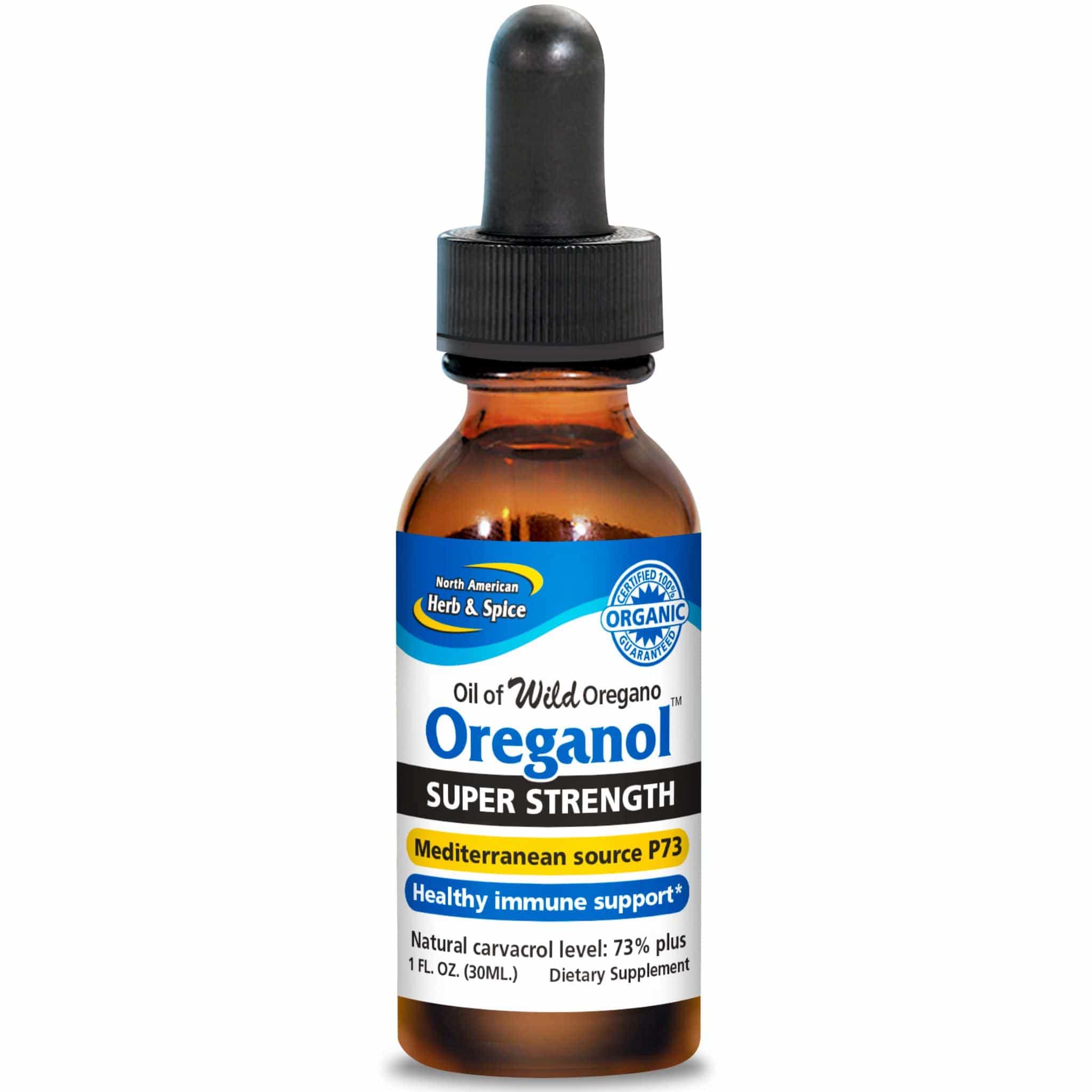 North American Herb and Spice Super Strength Oreganol P73, Oil of Oregano, 13ml-30ml
