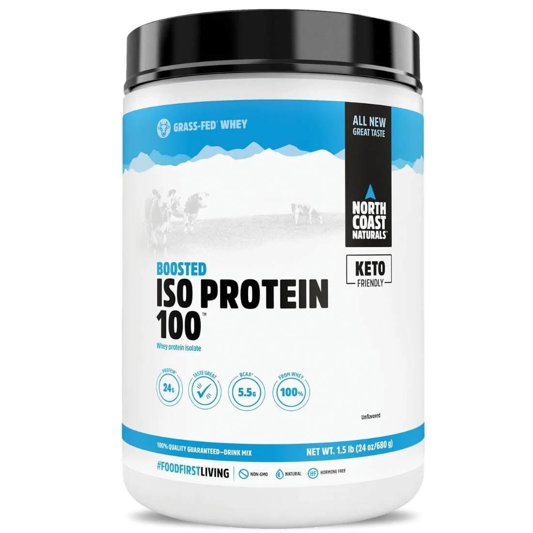 North Coast Naturals 100% Iso Protein, Grass Fed Whey, Non-GMO, 680g - Image 3