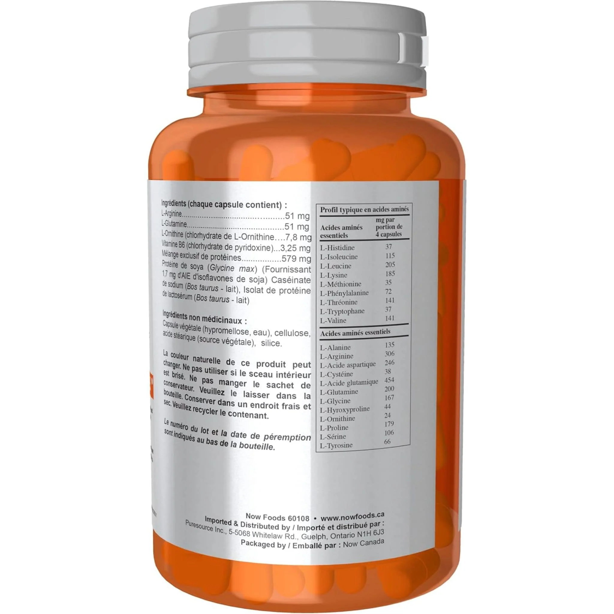 Now Amino Complex with Amino Acids, 120 Vegetable Capsules - Image 4