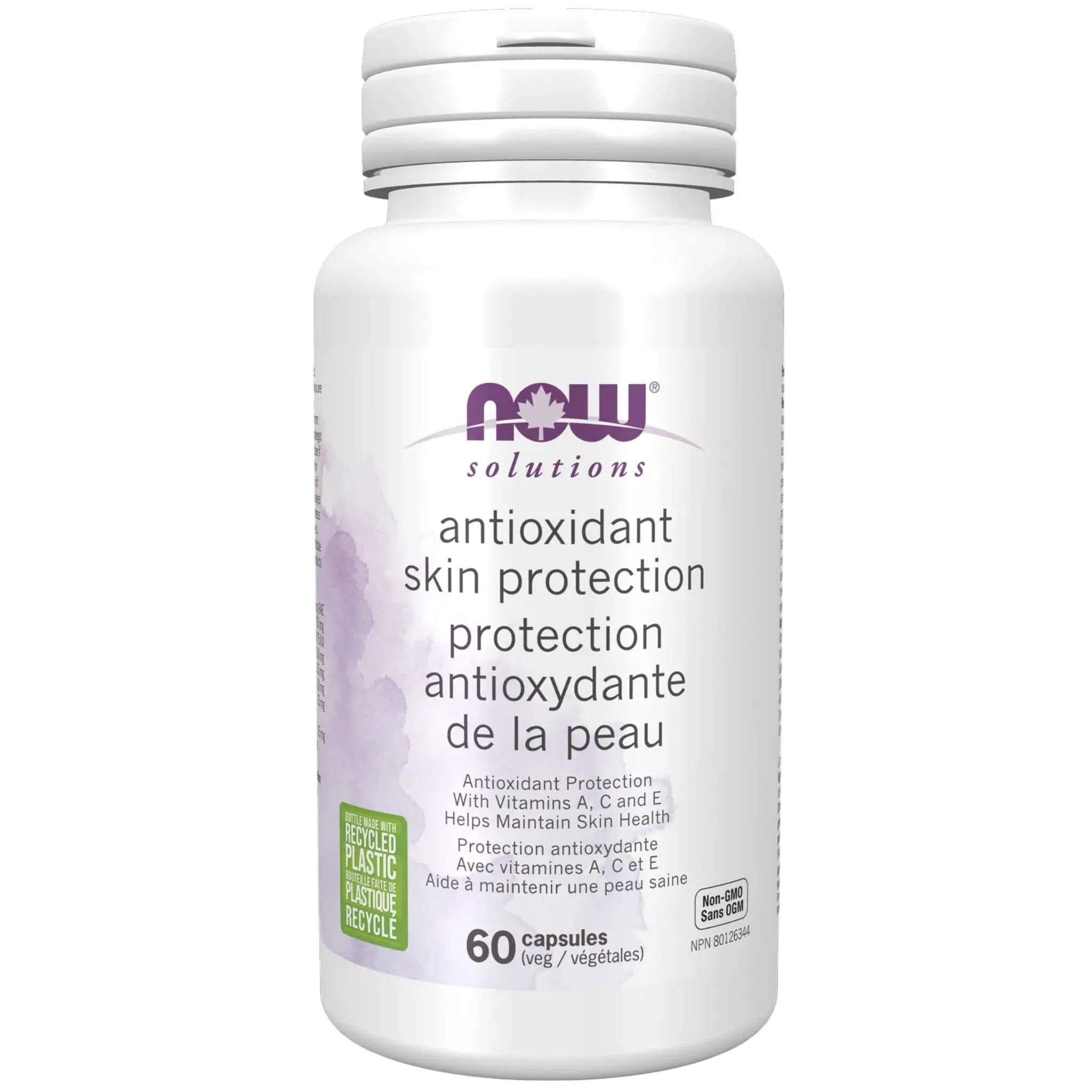 NOW Antioxidant Skin Protection with DMAE, Grape Seed, Vitamins A, C, E, 60 Vegetable Capsules