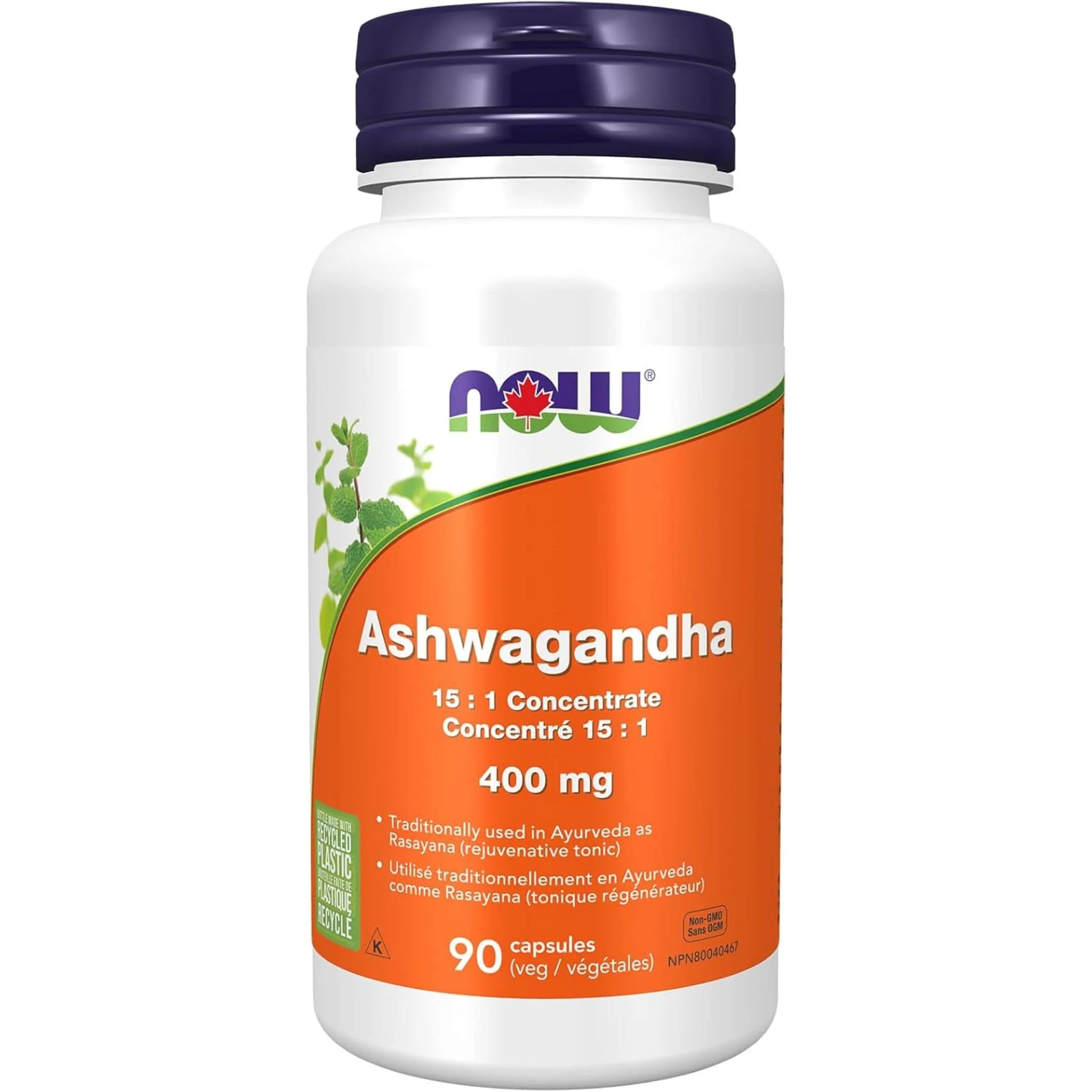 NOW Ashwagandha Extract, 400mg, 90 VCaps