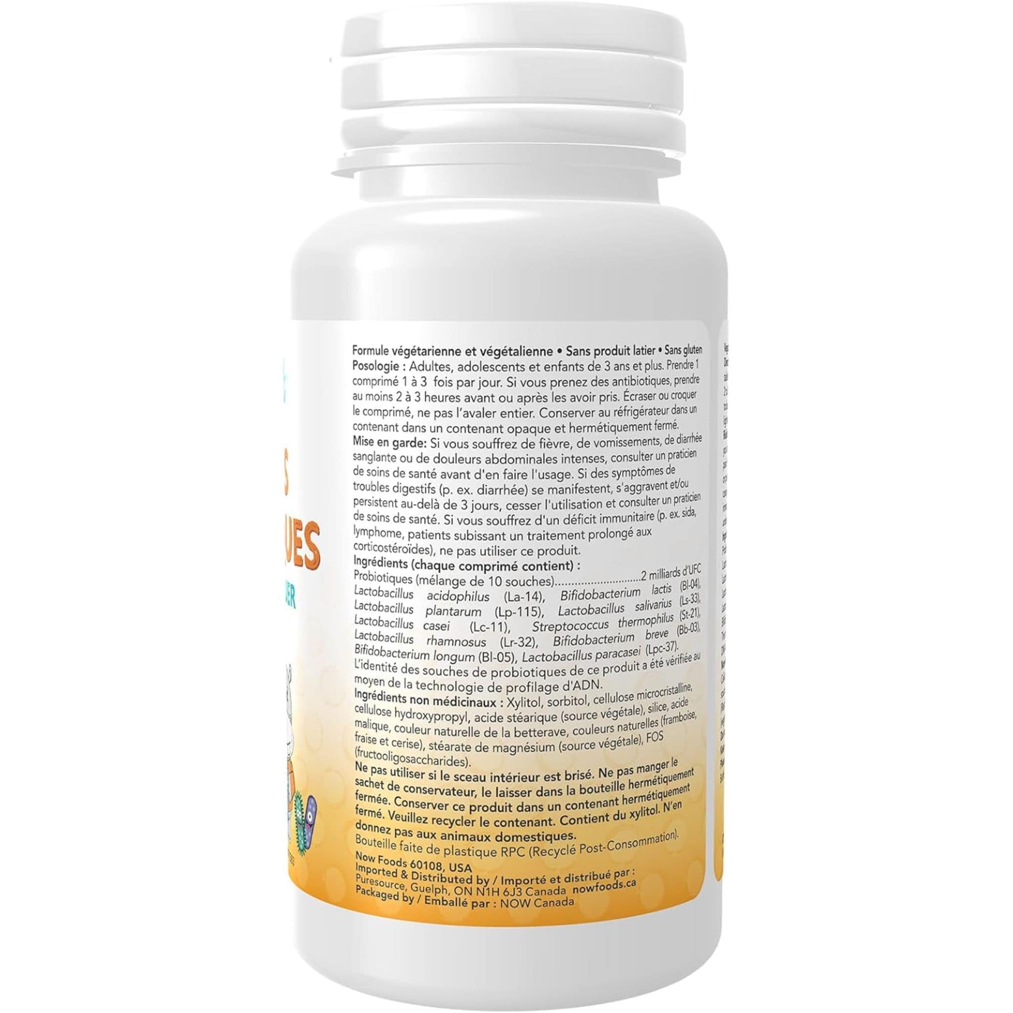 NOW Kids Chewable Probiotic 2 Billion, Delicious Berry Flavour, 60 Chewable Tablets - Image 3
