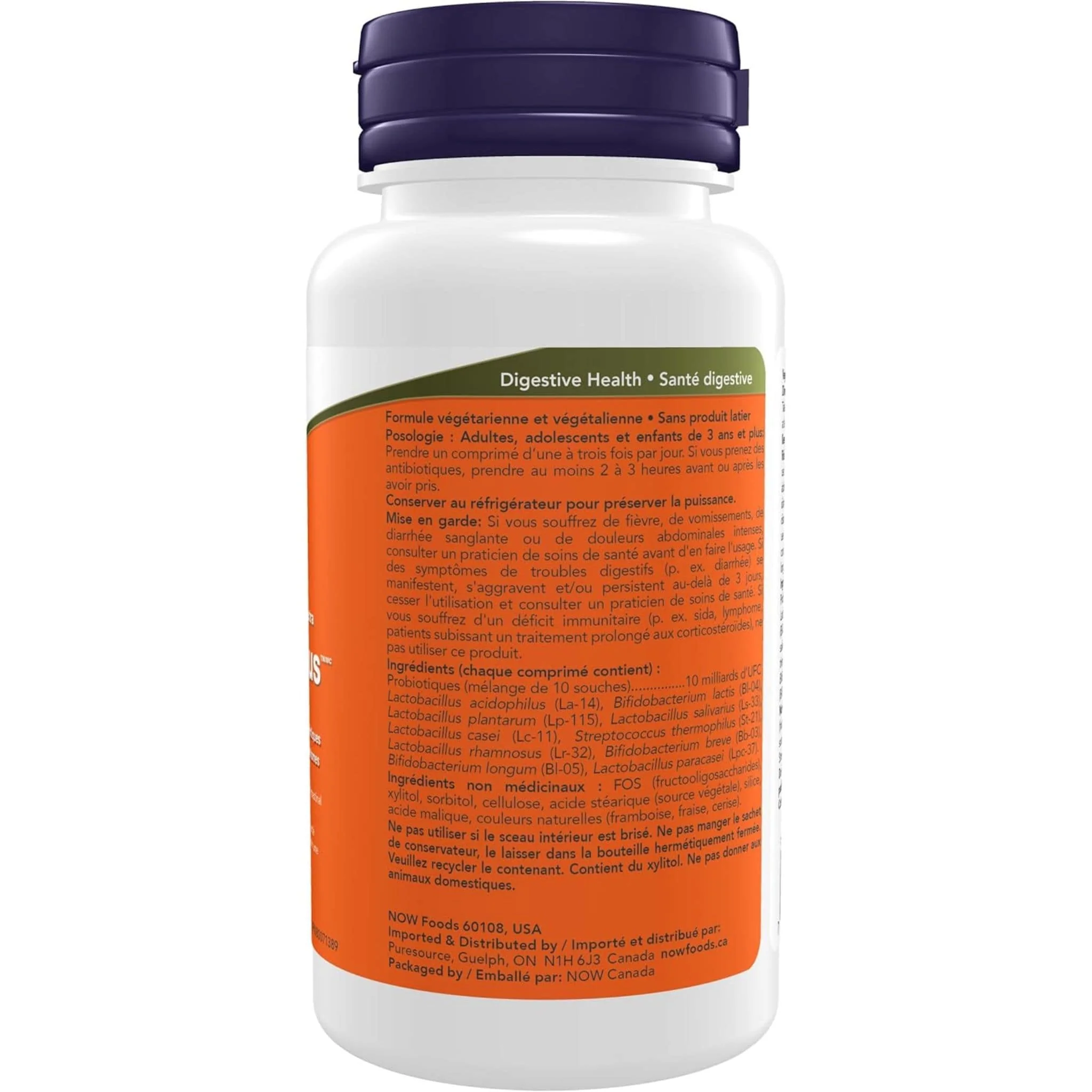 NOW Berry Dophilus, Extra Strength, 10 Billion, 10 Probiotic Strains, 50 Chewable Tablets, Store in Fridge - Image 4