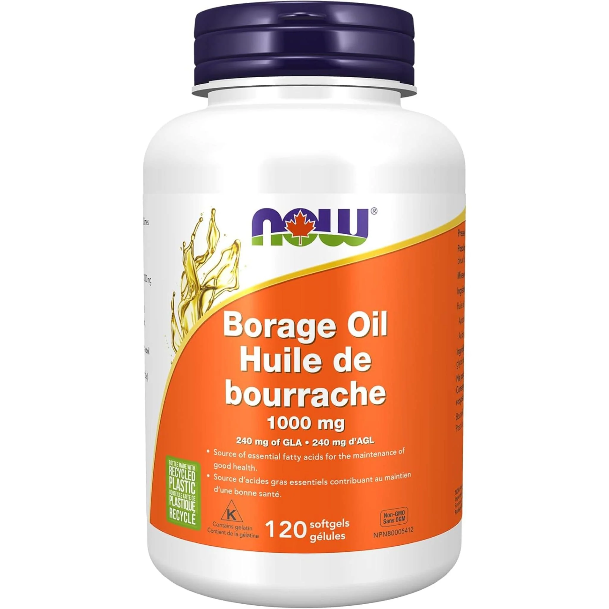 NOW Borage Oil 1000mg, Expeller Pressed, Hexane-Free - Image 6